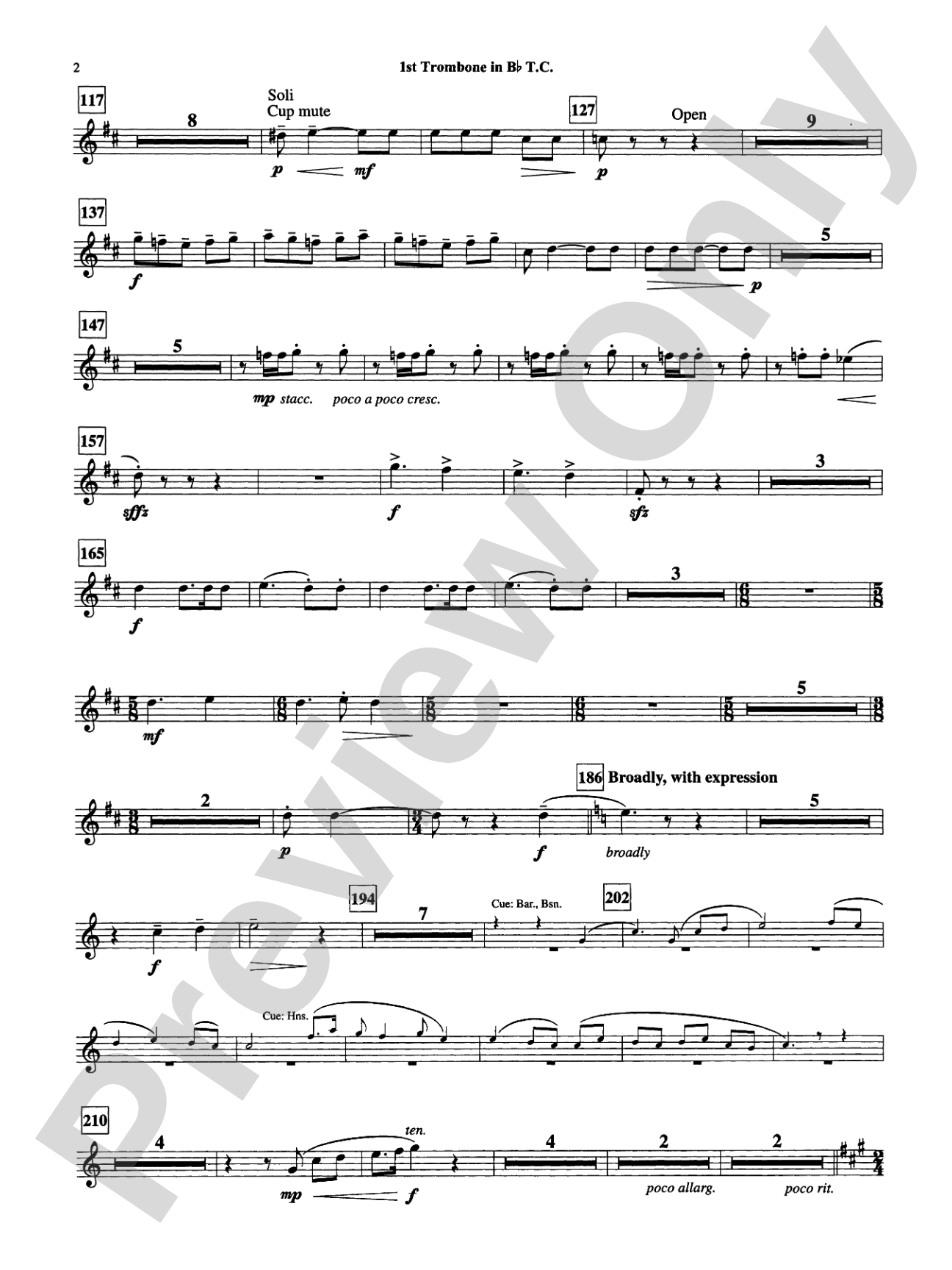Armenian Dances, Part I: (wp) 1st B-flat Trombone T.C.