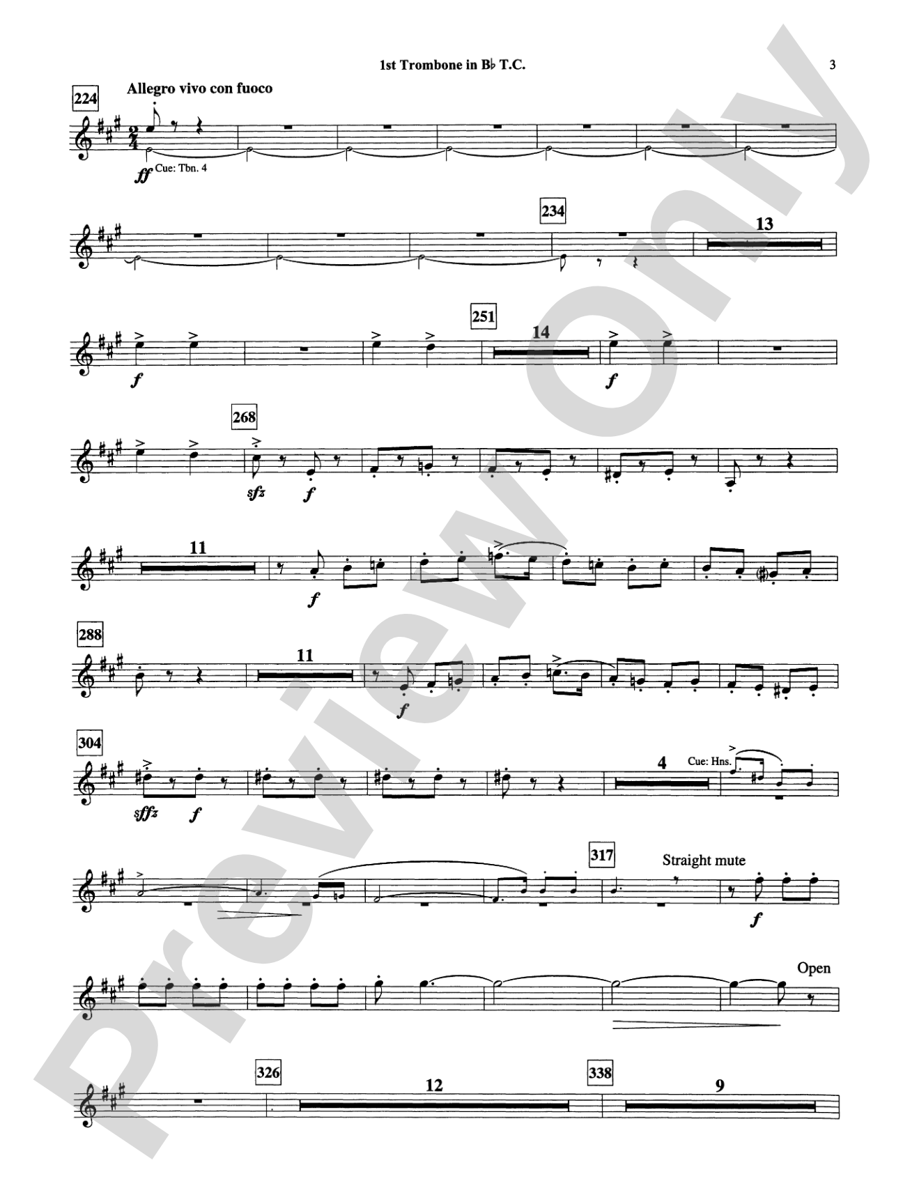 Armenian Dances, Part I: (wp) 1st B-flat Trombone T.C.