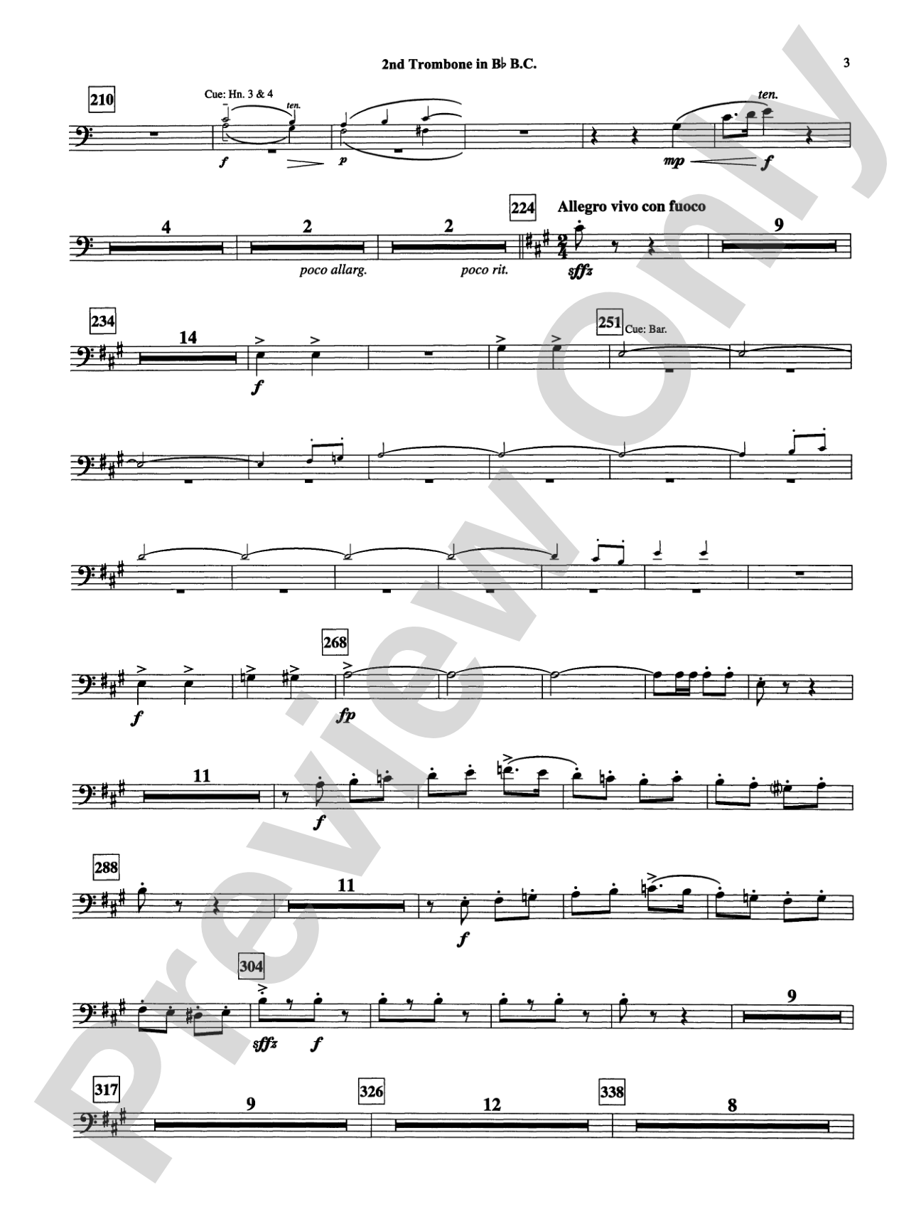 Armenian Dances, Part I: (wp) 2nd B-flat Trombone B.C.