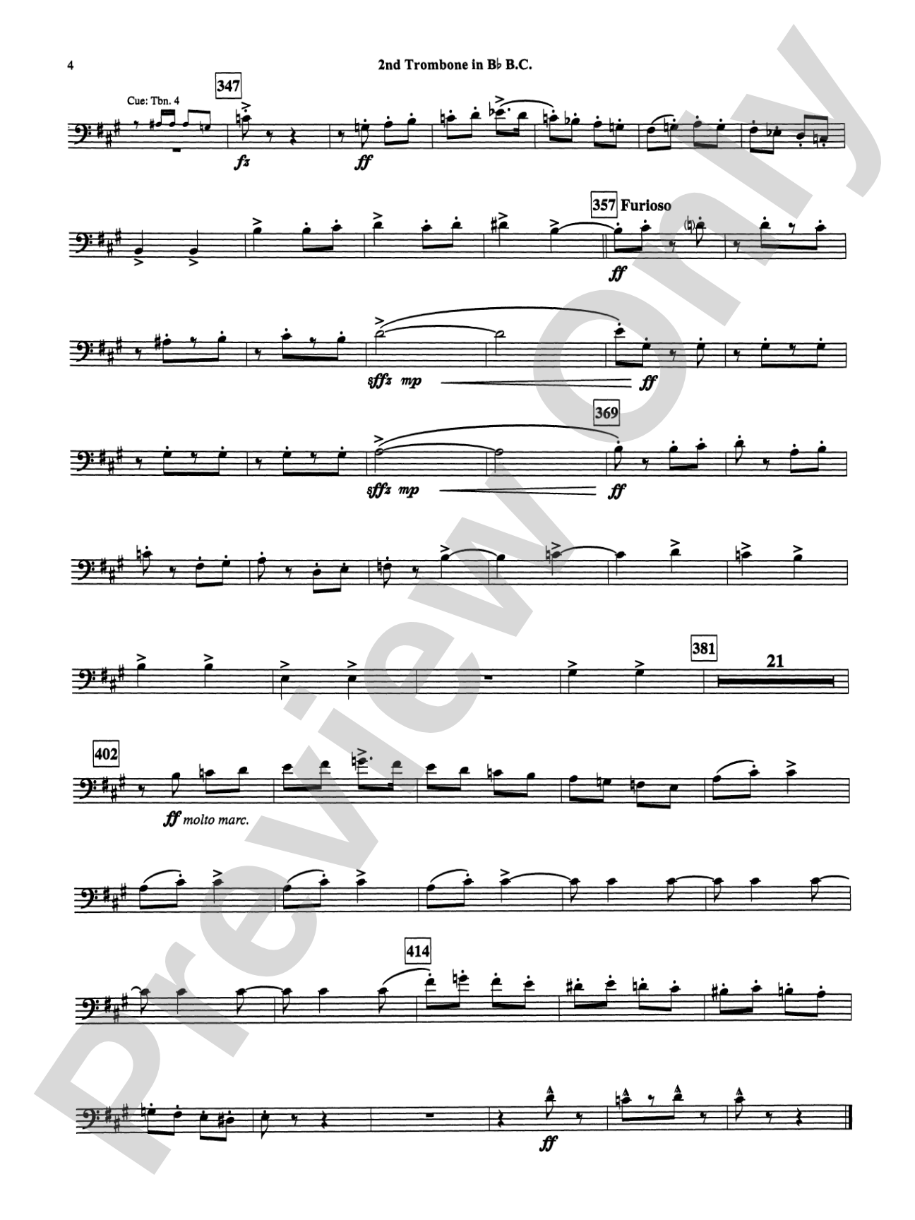 Armenian Dances, Part I: (wp) 2nd B-flat Trombone B.C.