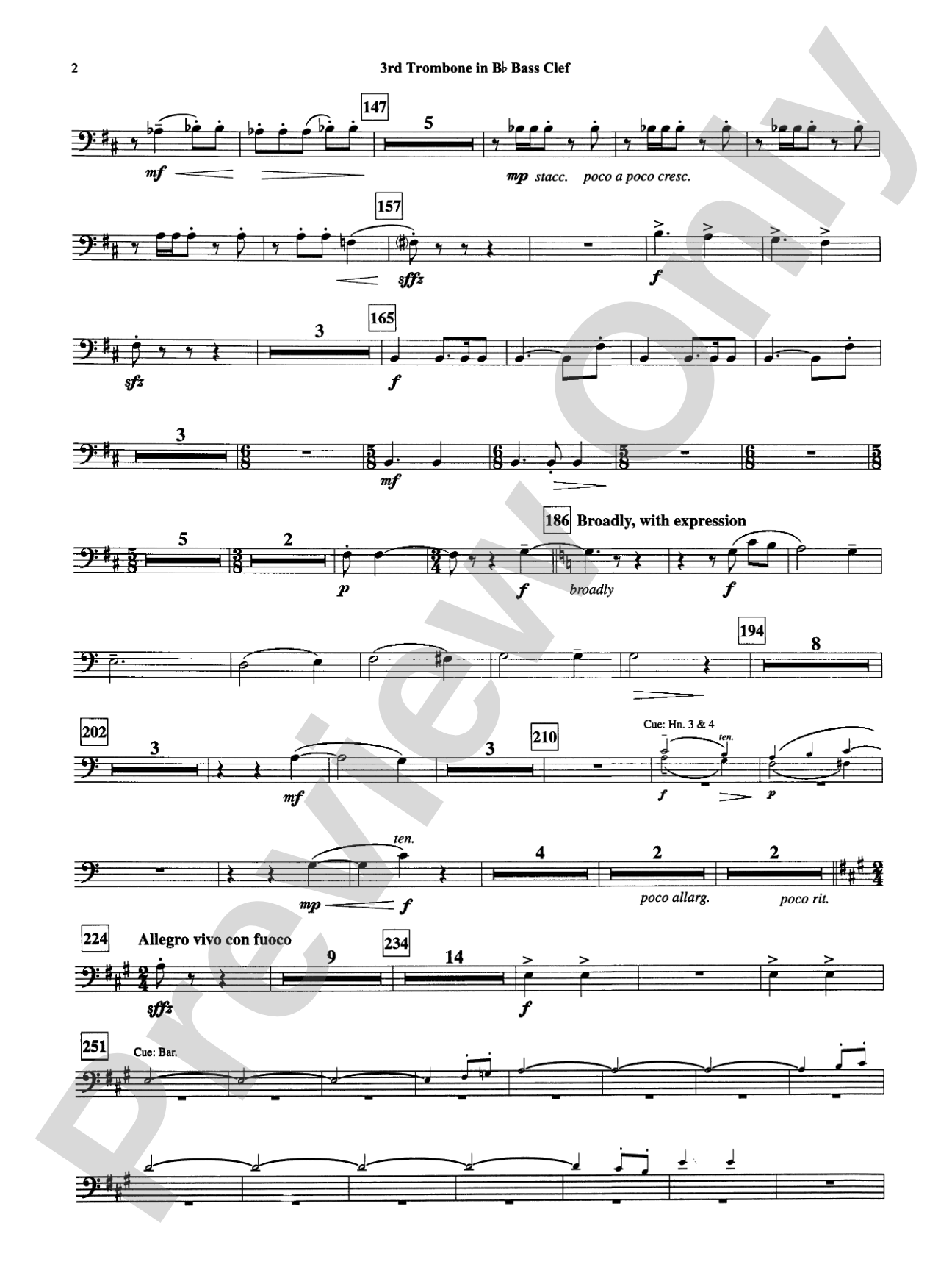 Armenian Dances, Part I: (wp) 3rd B-flat Trombone B.C.