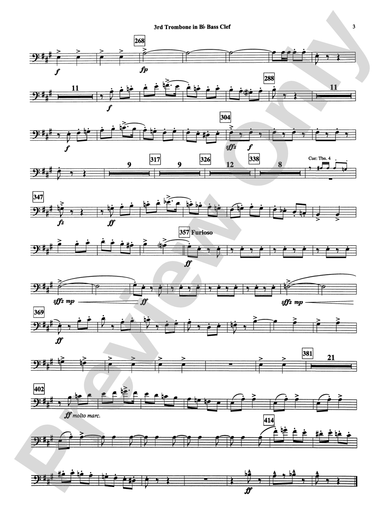 Armenian Dances, Part I: (wp) 3rd B-flat Trombone B.C.