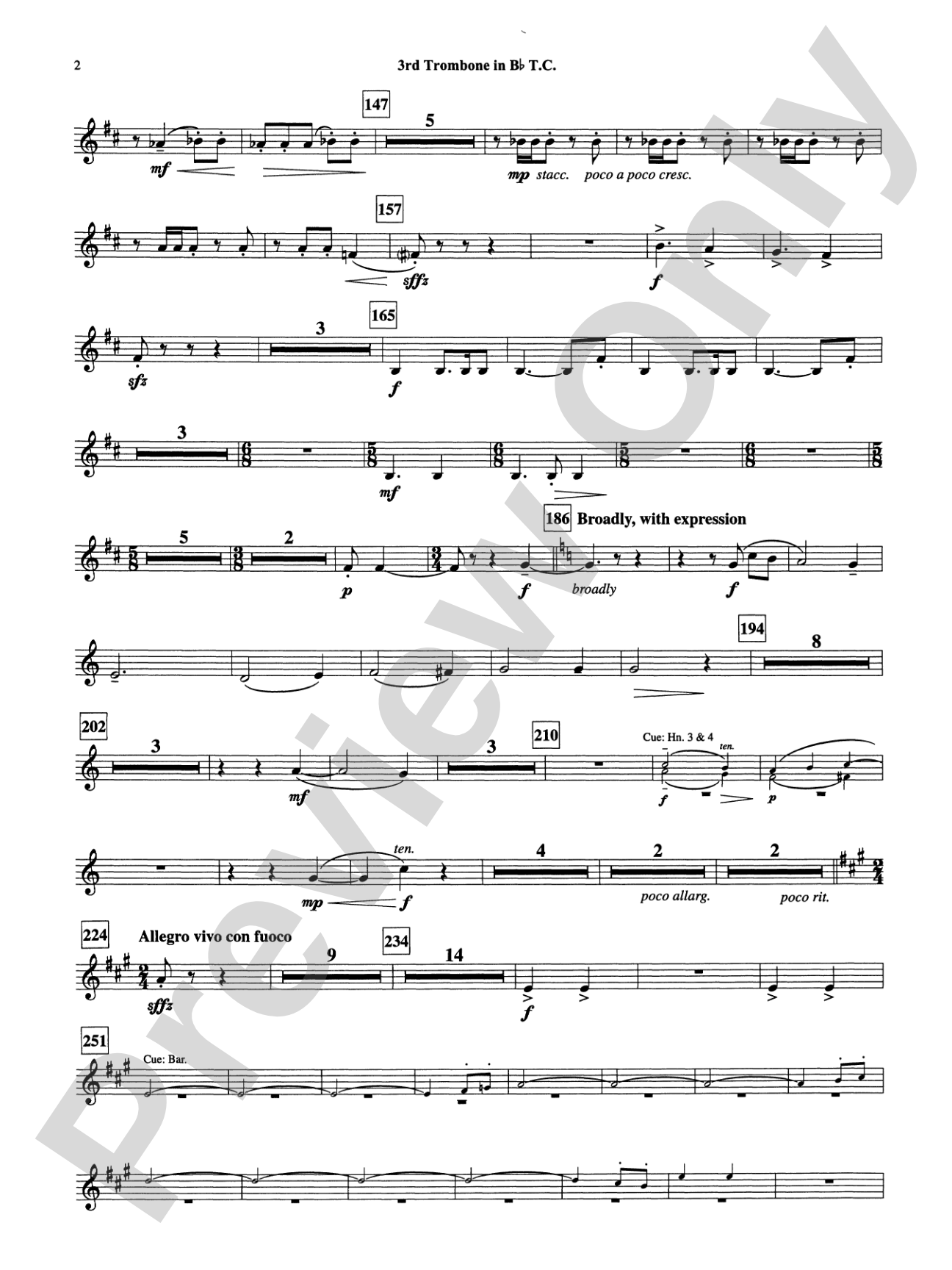 Armenian Dances, Part I: (wp) 3rd B-flat Trombone T.C.