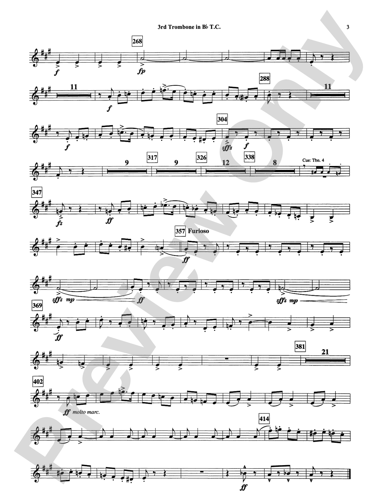 Armenian Dances, Part I: (wp) 3rd B-flat Trombone T.C.