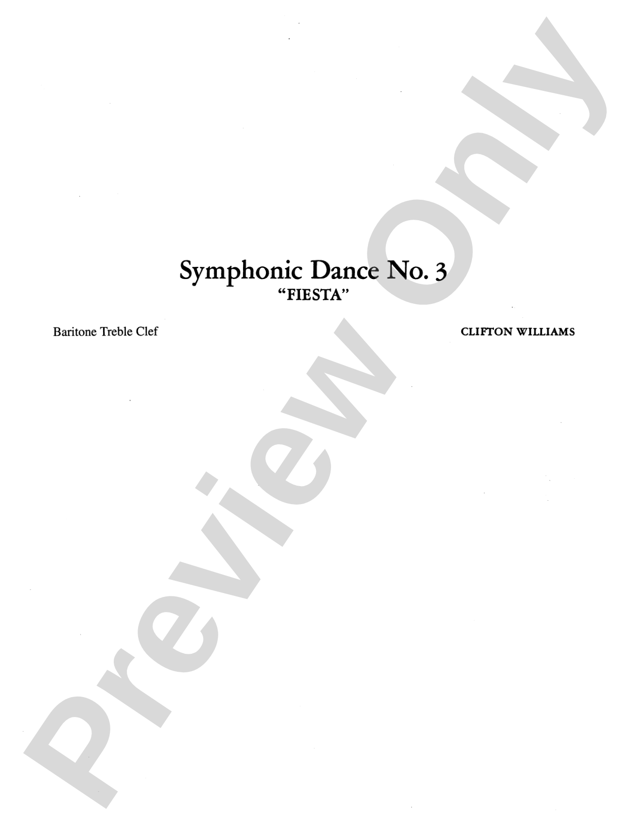 Symphonic Dance No. 3 ("Fiesta"): Baritone T.C.