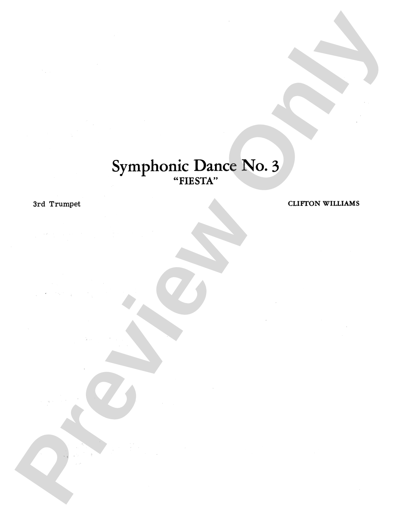Symphonic Dance No. 3 ("Fiesta"): 3rd B-flat Trumpet