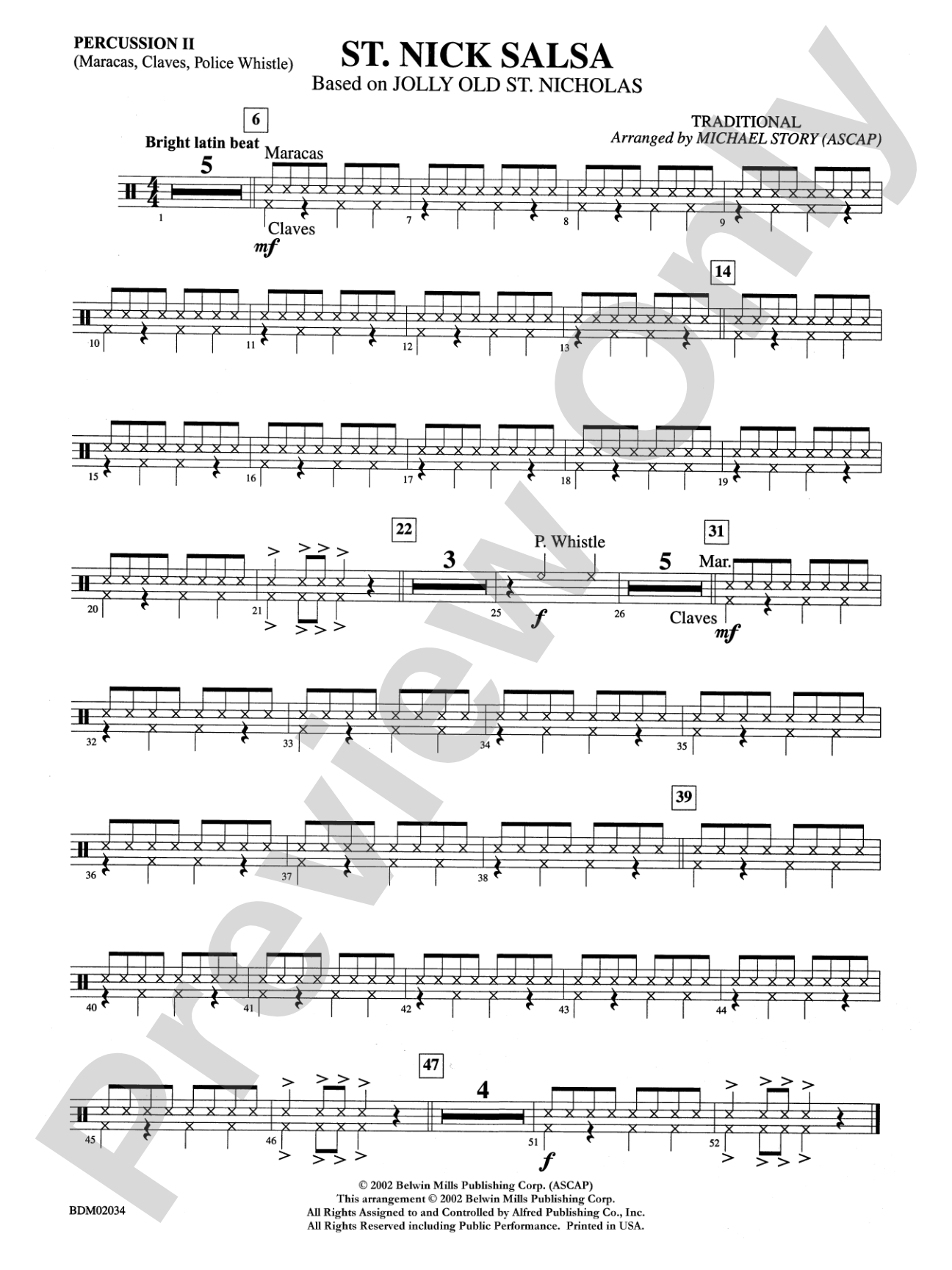 St. Nick Salsa: 2nd Percussion