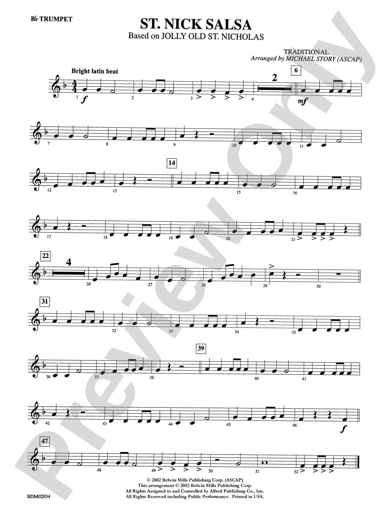 St. Nick Salsa: 1st B-flat Trumpet