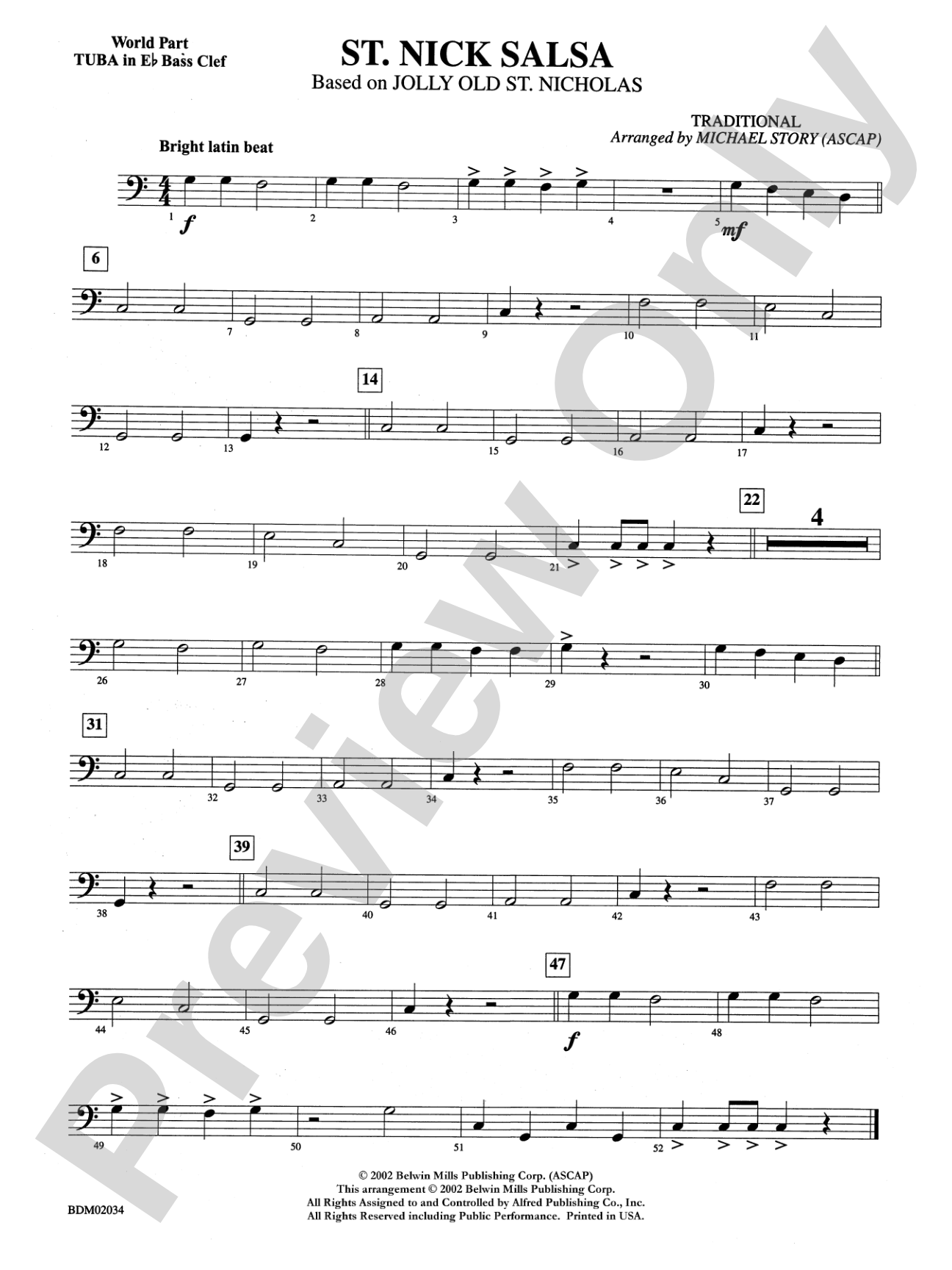 St. Nick Salsa: WP E-flat Tuba B.C.