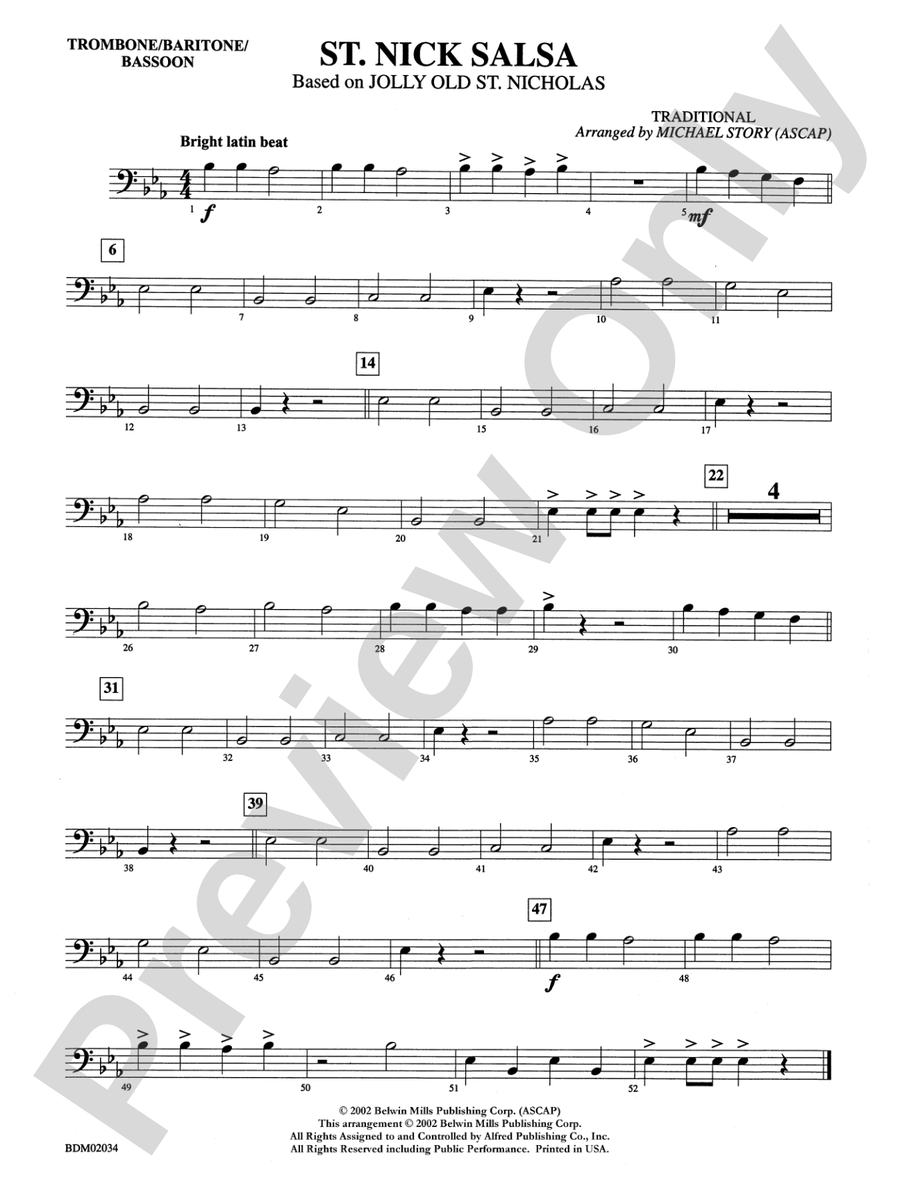 St. Nick Salsa: 1st Trombone