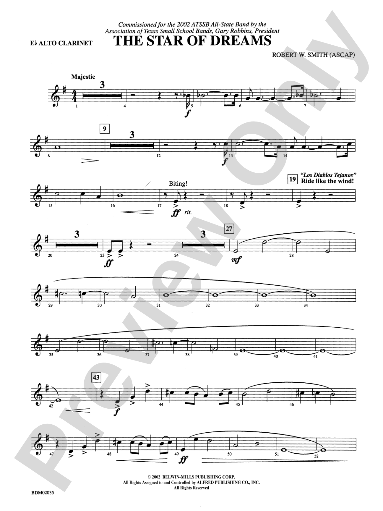 The Star of Dreams: E-flat Alto Clarinet