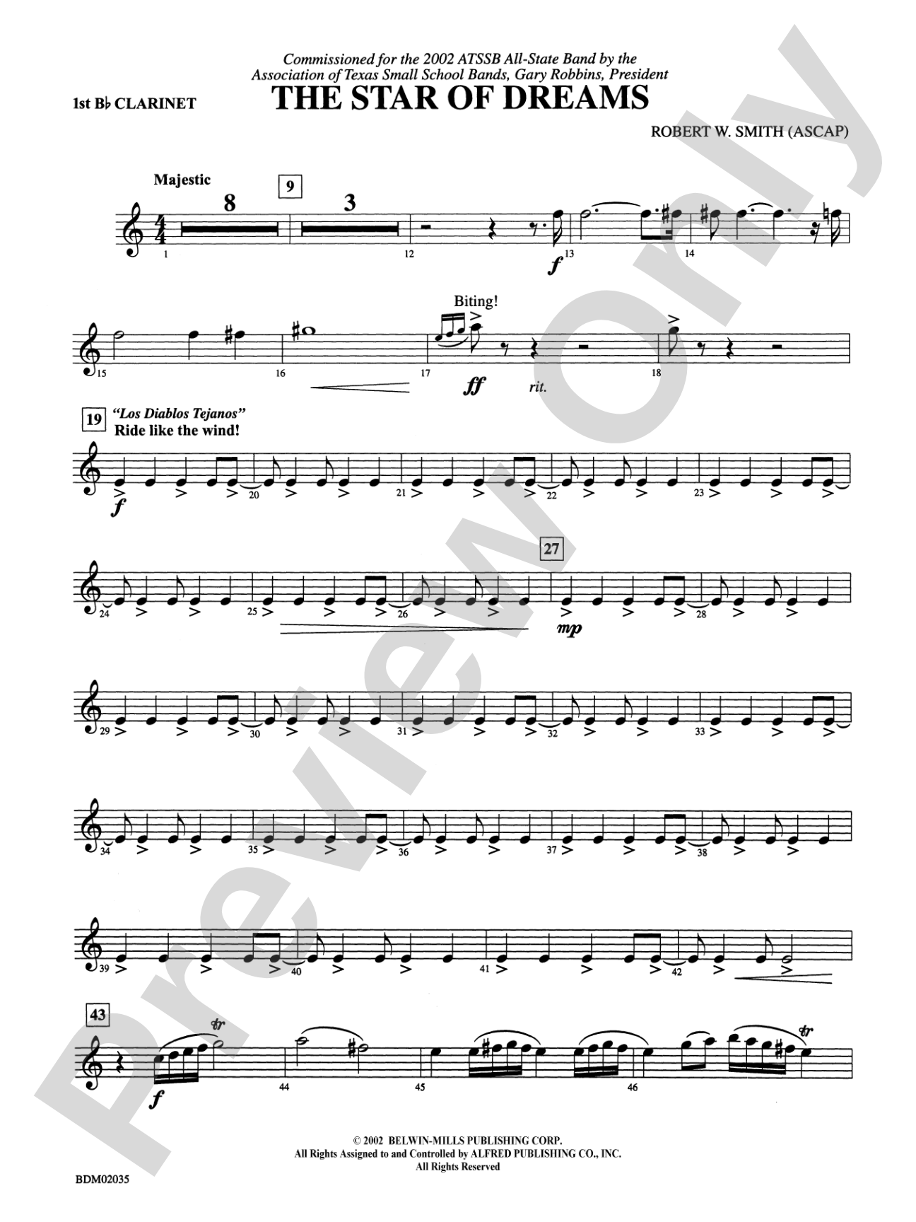 The Star of Dreams: 1st B-flat Clarinet