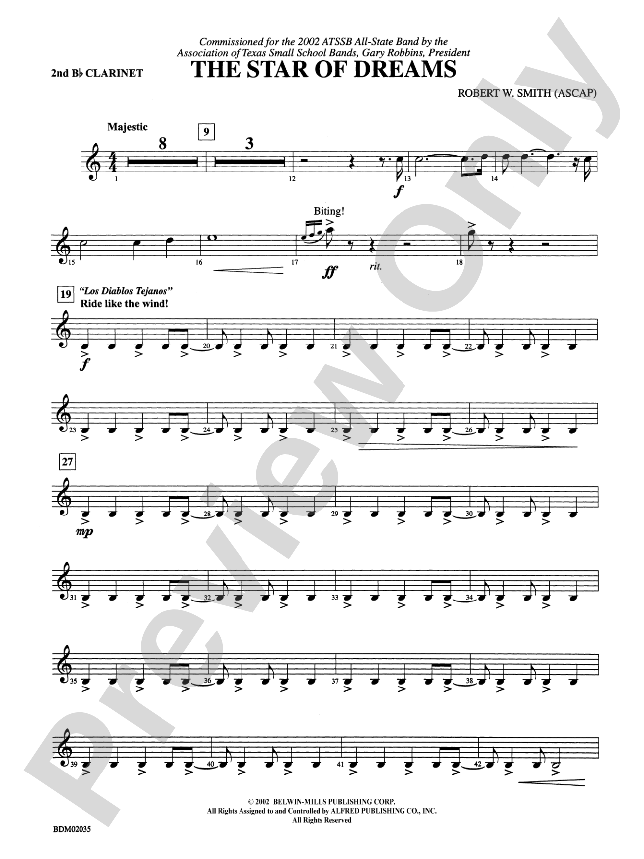 The Star of Dreams: 2nd B-flat Clarinet