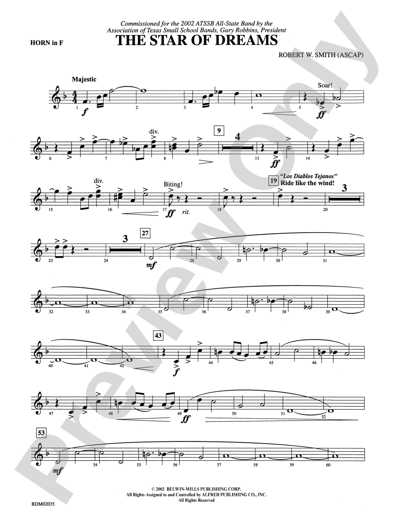 The Star of Dreams: 1st F Horn