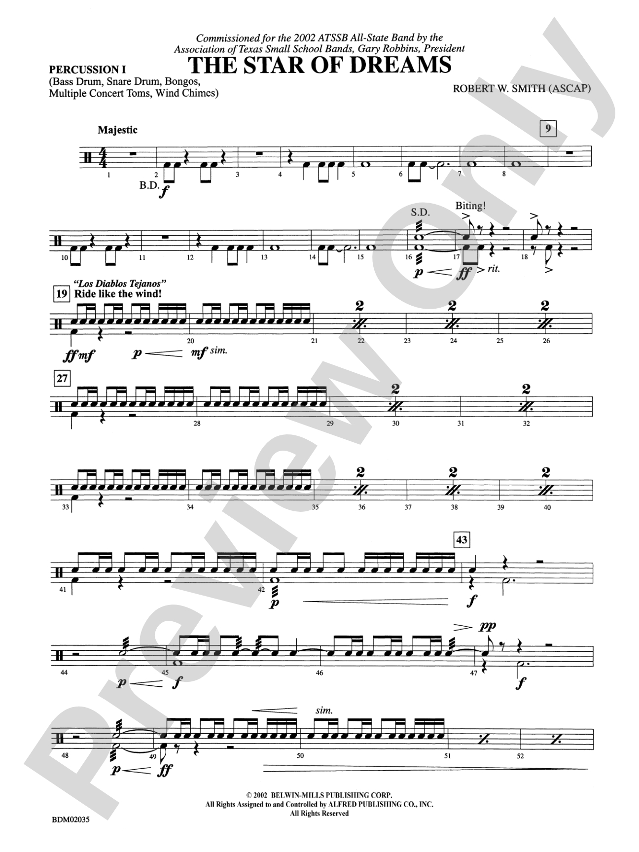The Star of Dreams: 1st Percussion