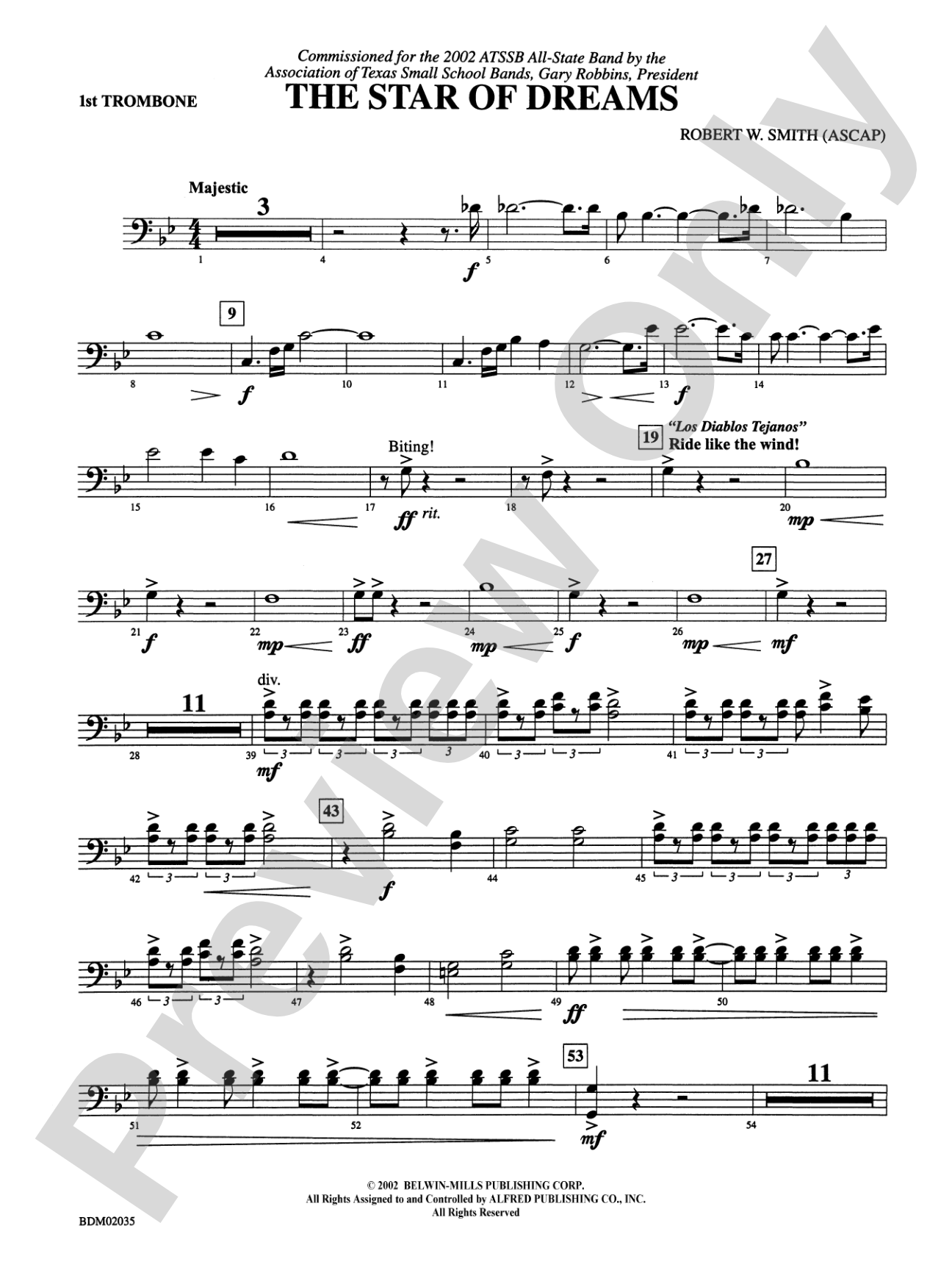 The Star of Dreams: 1st Trombone