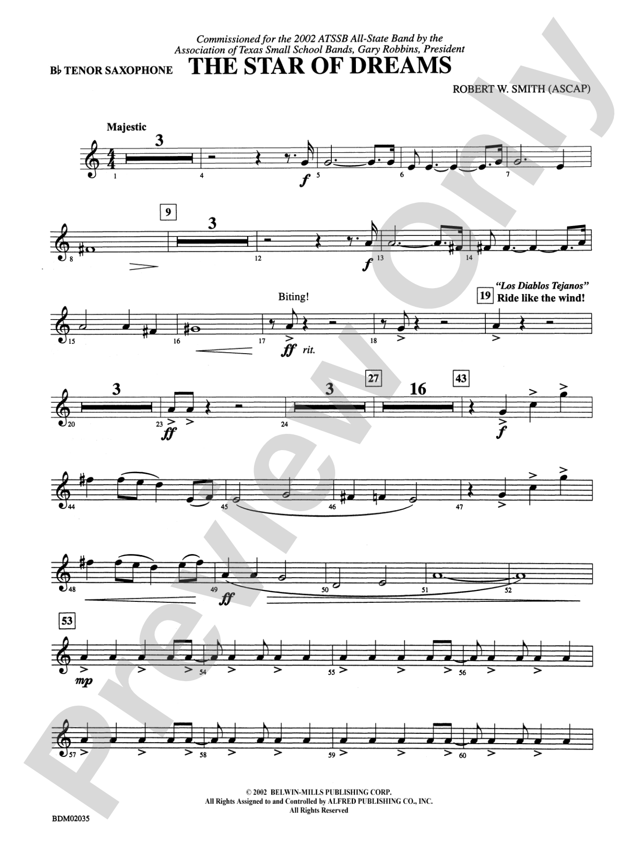 The Star of Dreams: B-flat Tenor Saxophone
