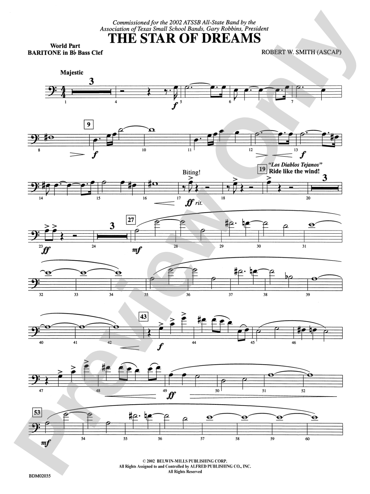 The Star of Dreams: (wp) B-flat Baritone B.C.