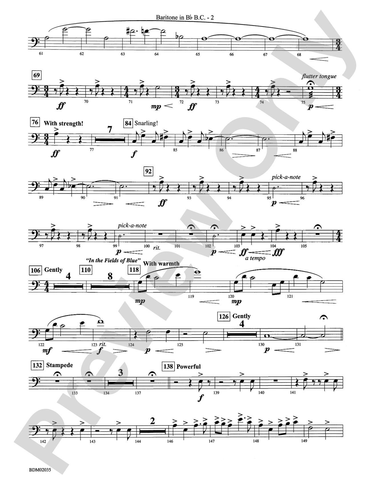The Star of Dreams: (wp) B-flat Baritone B.C.