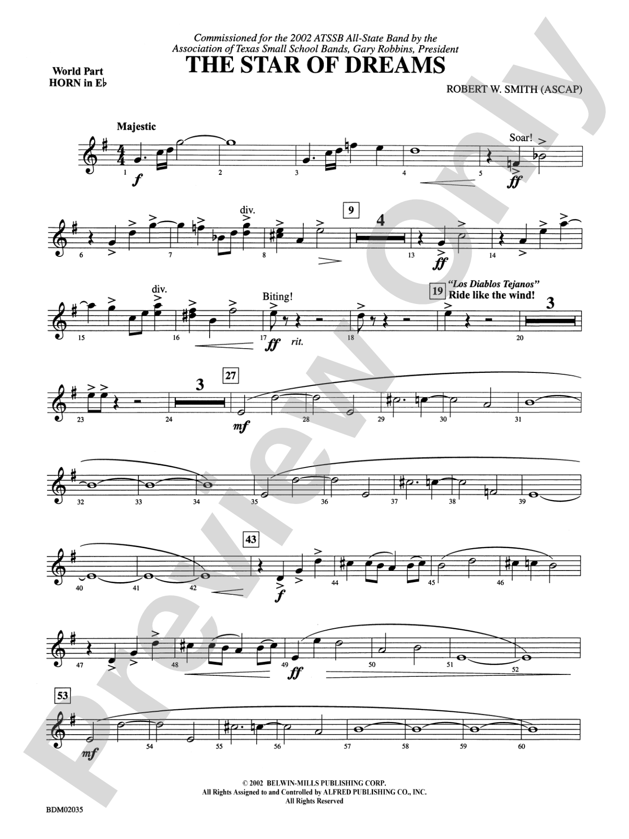 The Star of Dreams: (wp) 1st Horn in E-flat