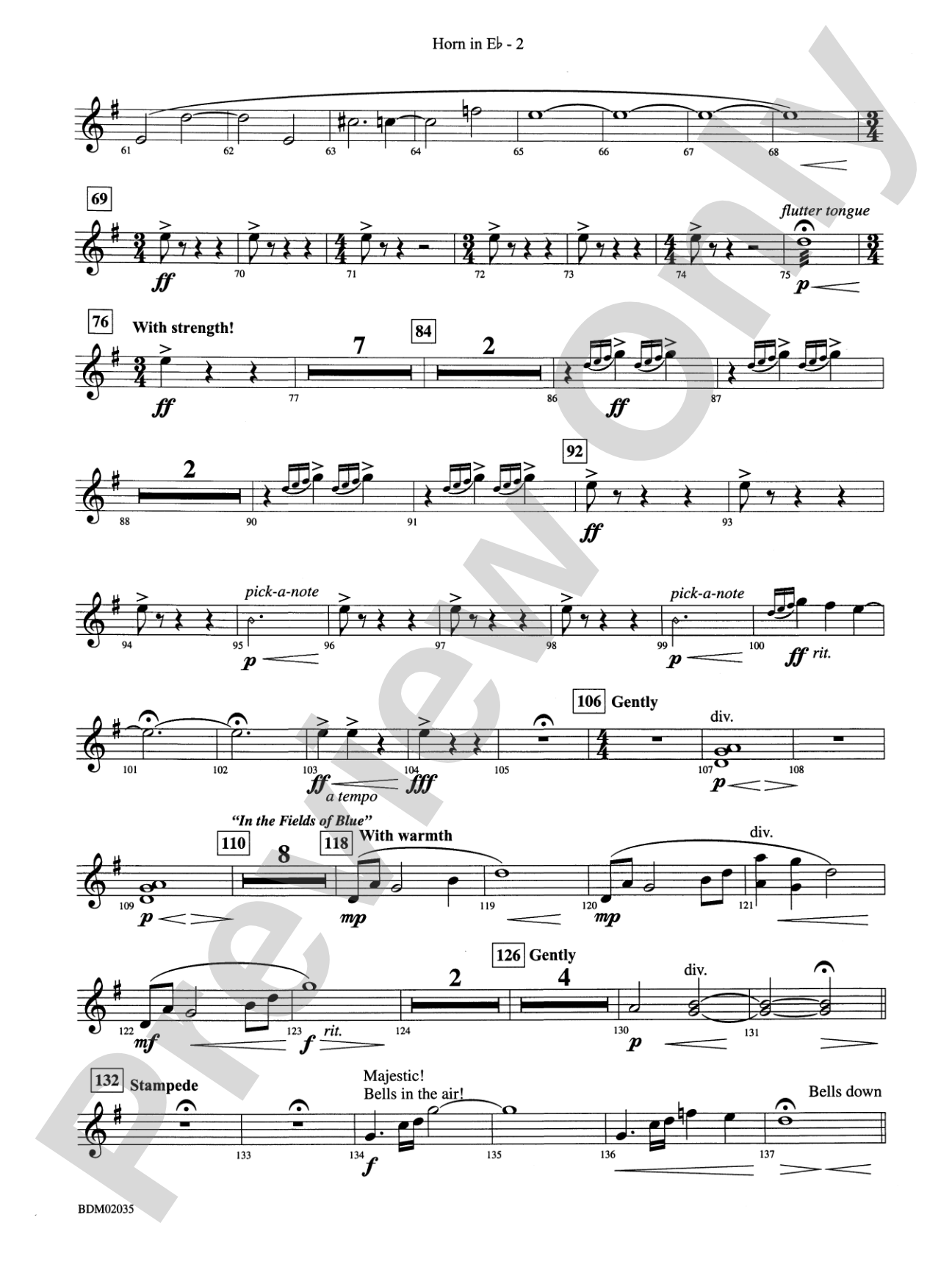 The Star of Dreams: (wp) 1st Horn in E-flat