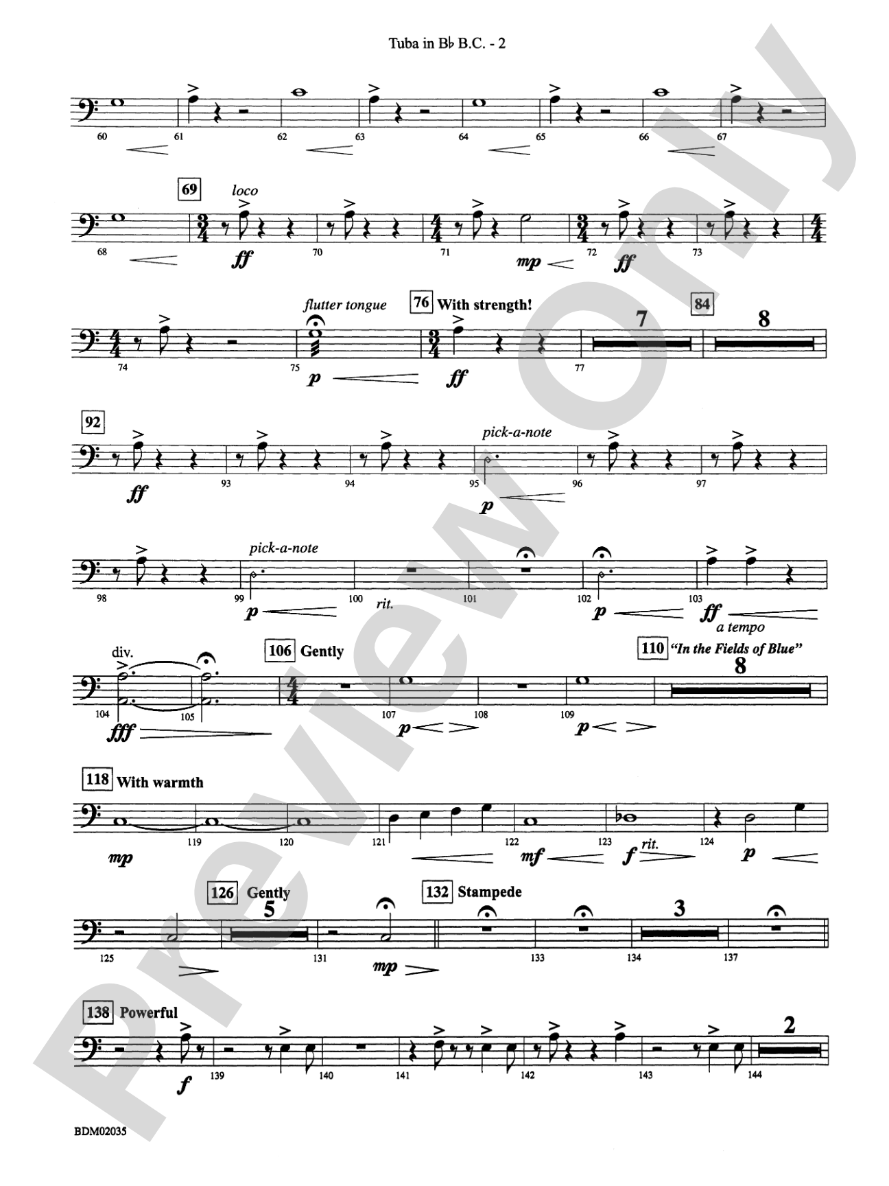 The Star of Dreams: (wp) B-flat Tuba B.C.