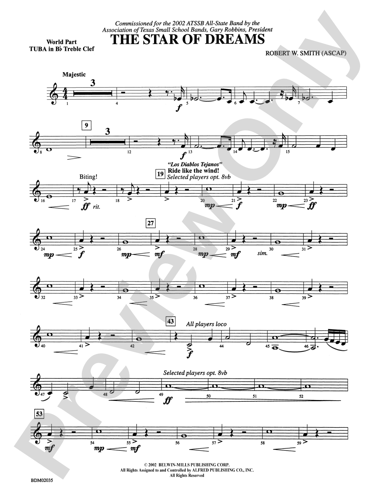 The Star of Dreams: (wp) B-flat Tuba T.C.