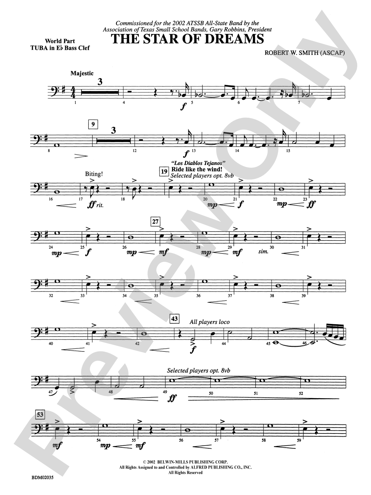 The Star of Dreams: (wp) E-flat Tuba B.C.