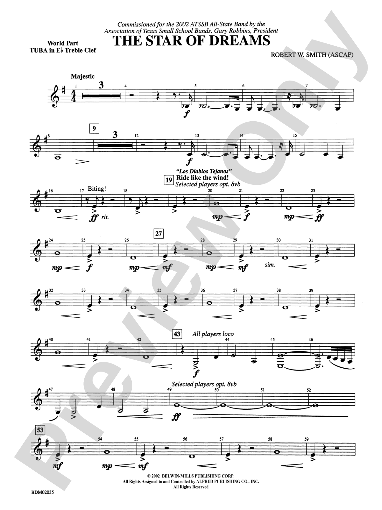 The Star of Dreams: (wp) E-flat Tuba T.C.