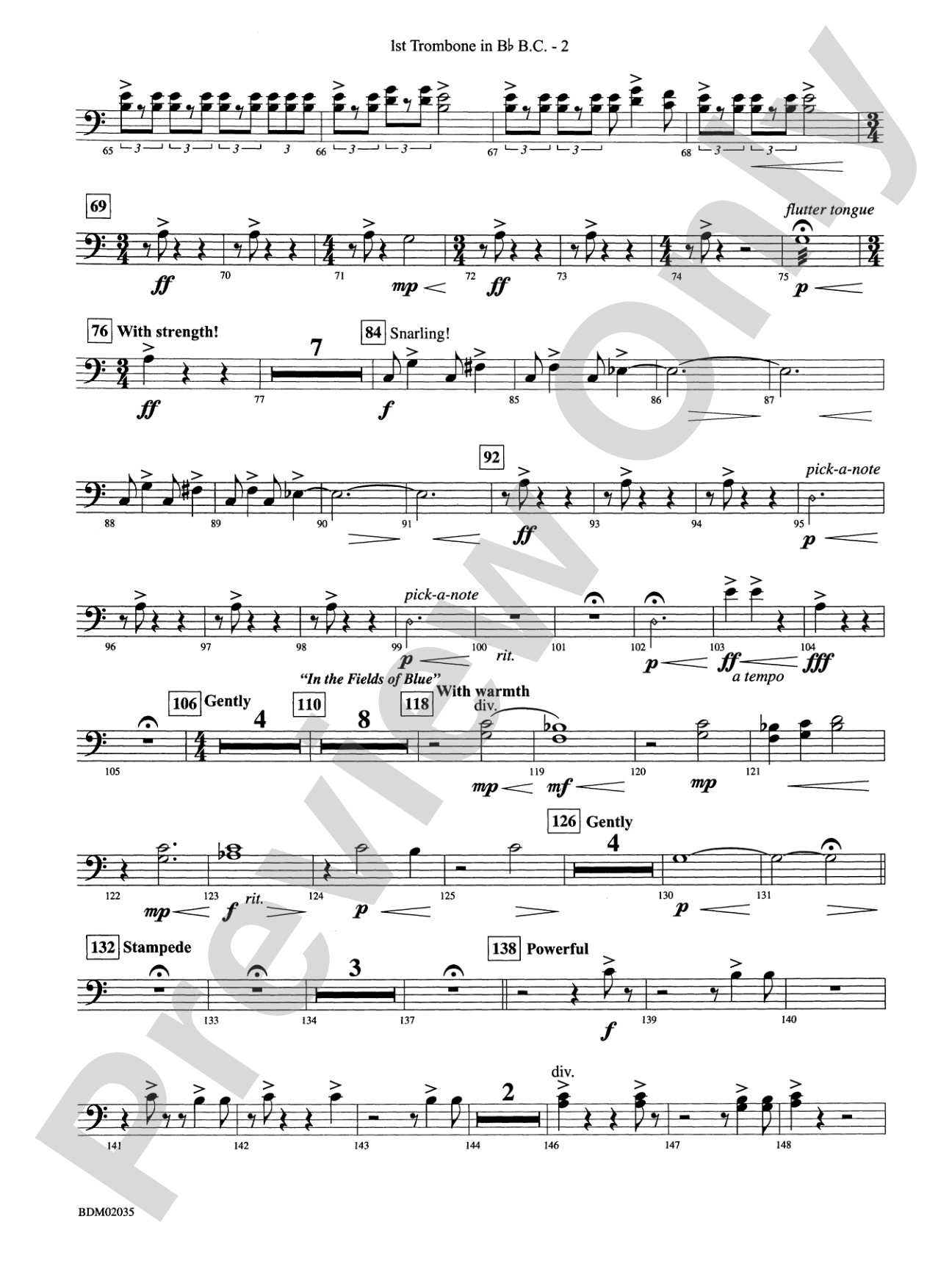 The Star of Dreams: (wp) 1st B-flat Trombone B.C.