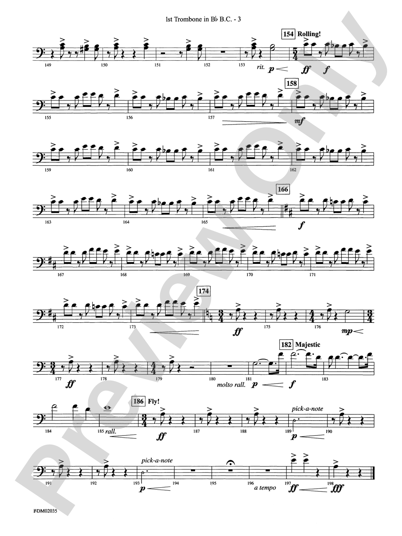 The Star of Dreams: (wp) 1st B-flat Trombone B.C.