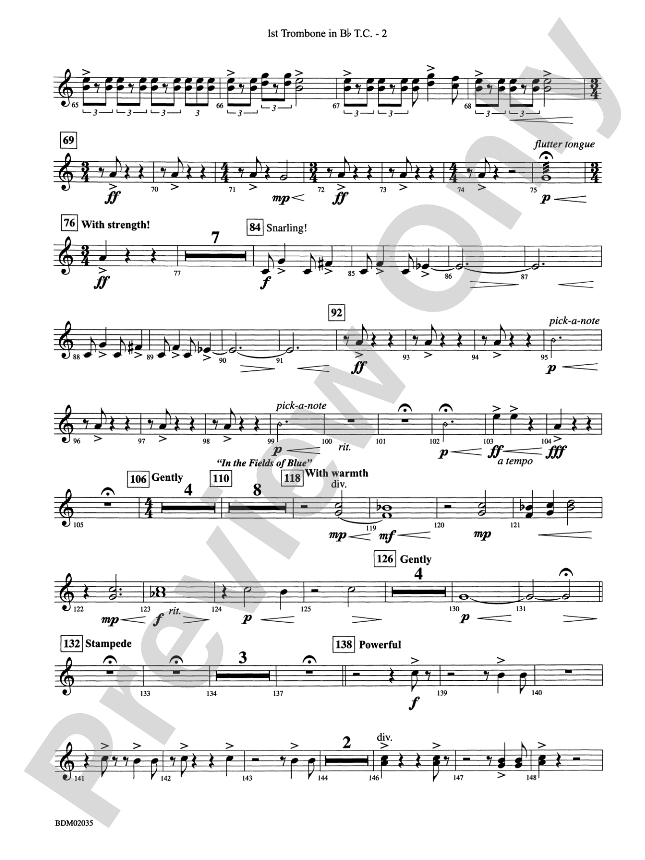 The Star of Dreams: (wp) 1st B-flat Trombone T.C.