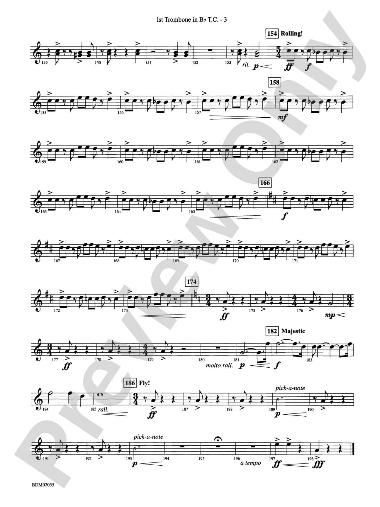 The Star of Dreams: (wp) 1st B-flat Trombone T.C.