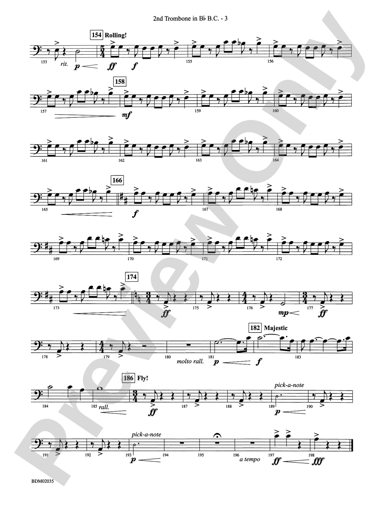 The Star of Dreams: (wp) 2nd B-flat Trombone B.C.