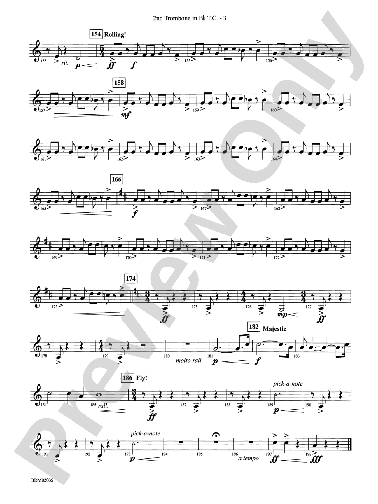 The Star of Dreams: (wp) 2nd B-flat Trombone T.C.
