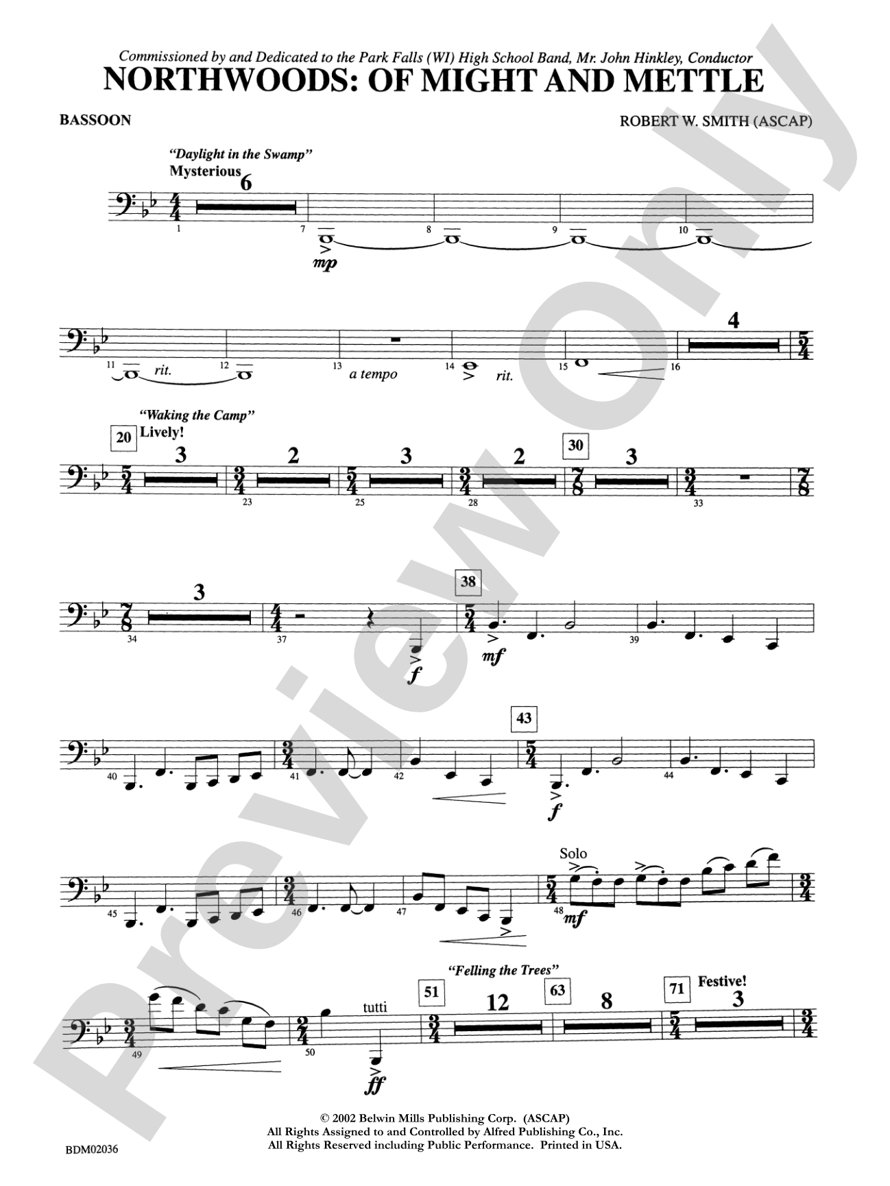 Northwoods: Of Might and Mettle: Bassoon