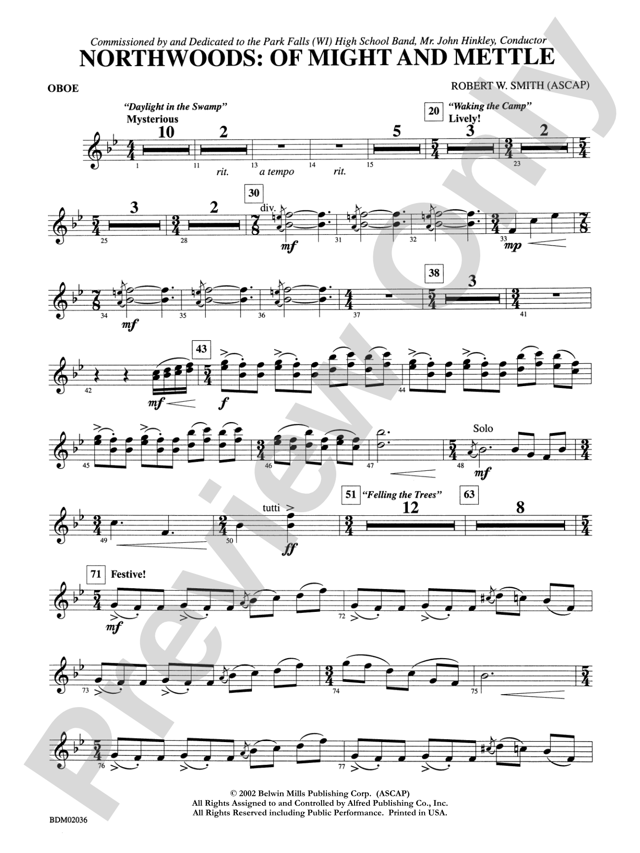 Northwoods: Of Might and Mettle: Oboe