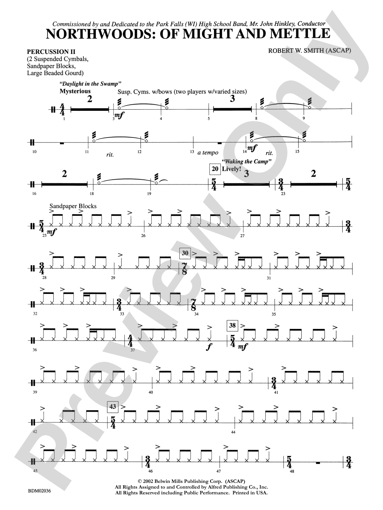 Northwoods: Of Might and Mettle: 2nd Percussion