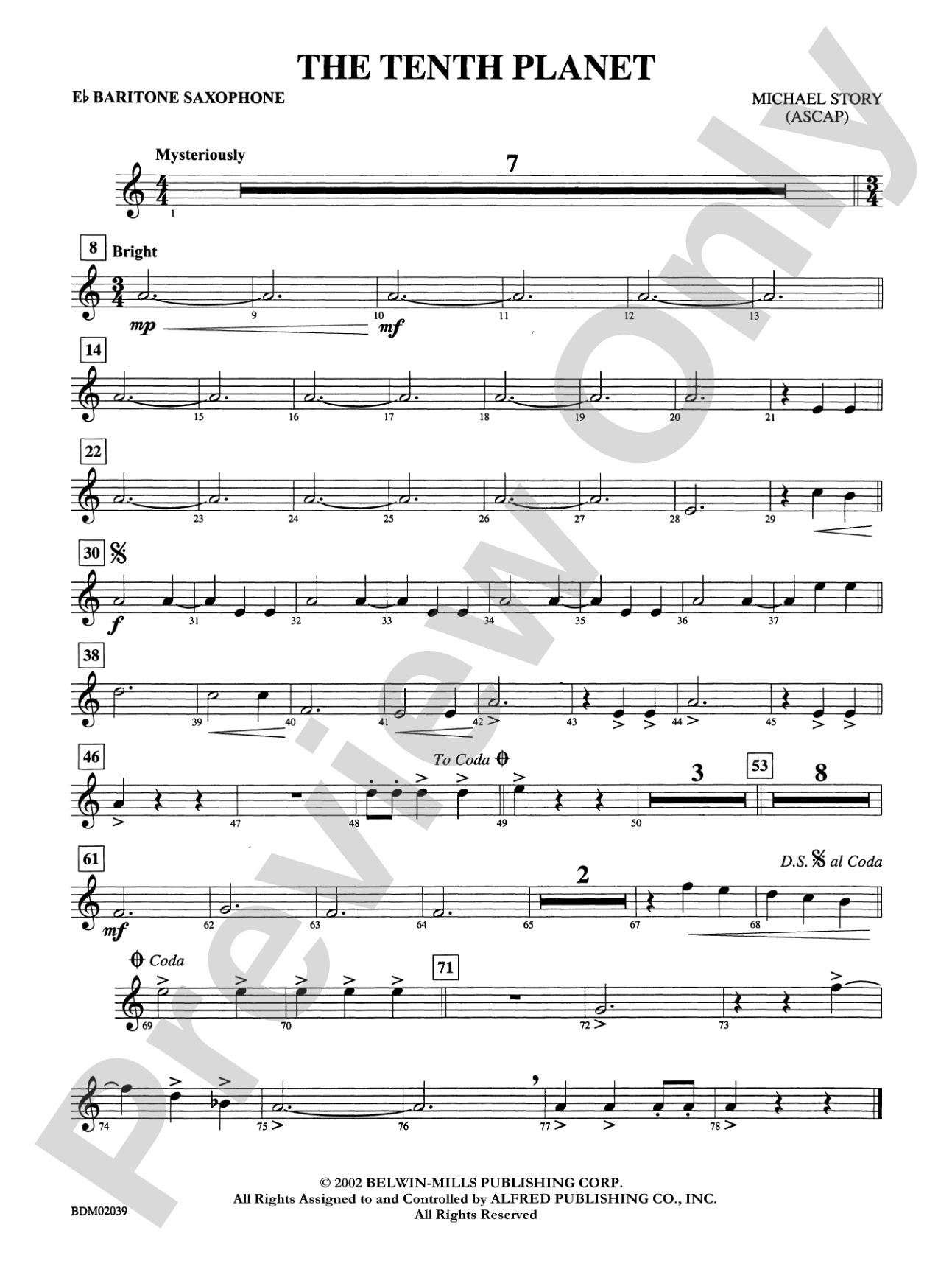 The Tenth Planet: E-flat Baritone Saxophone