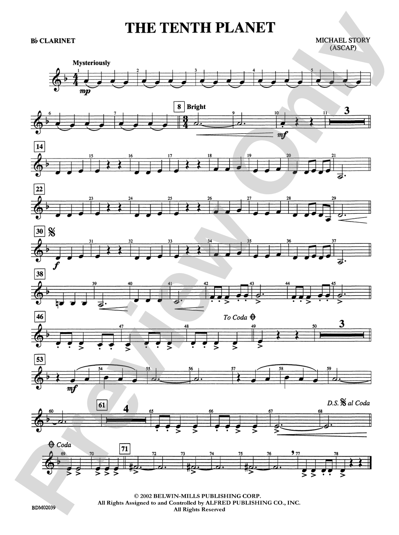 The Tenth Planet: 1st B-flat Clarinet