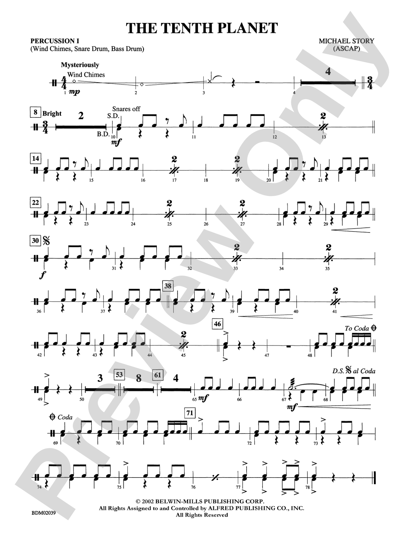 The Tenth Planet: 1st Percussion