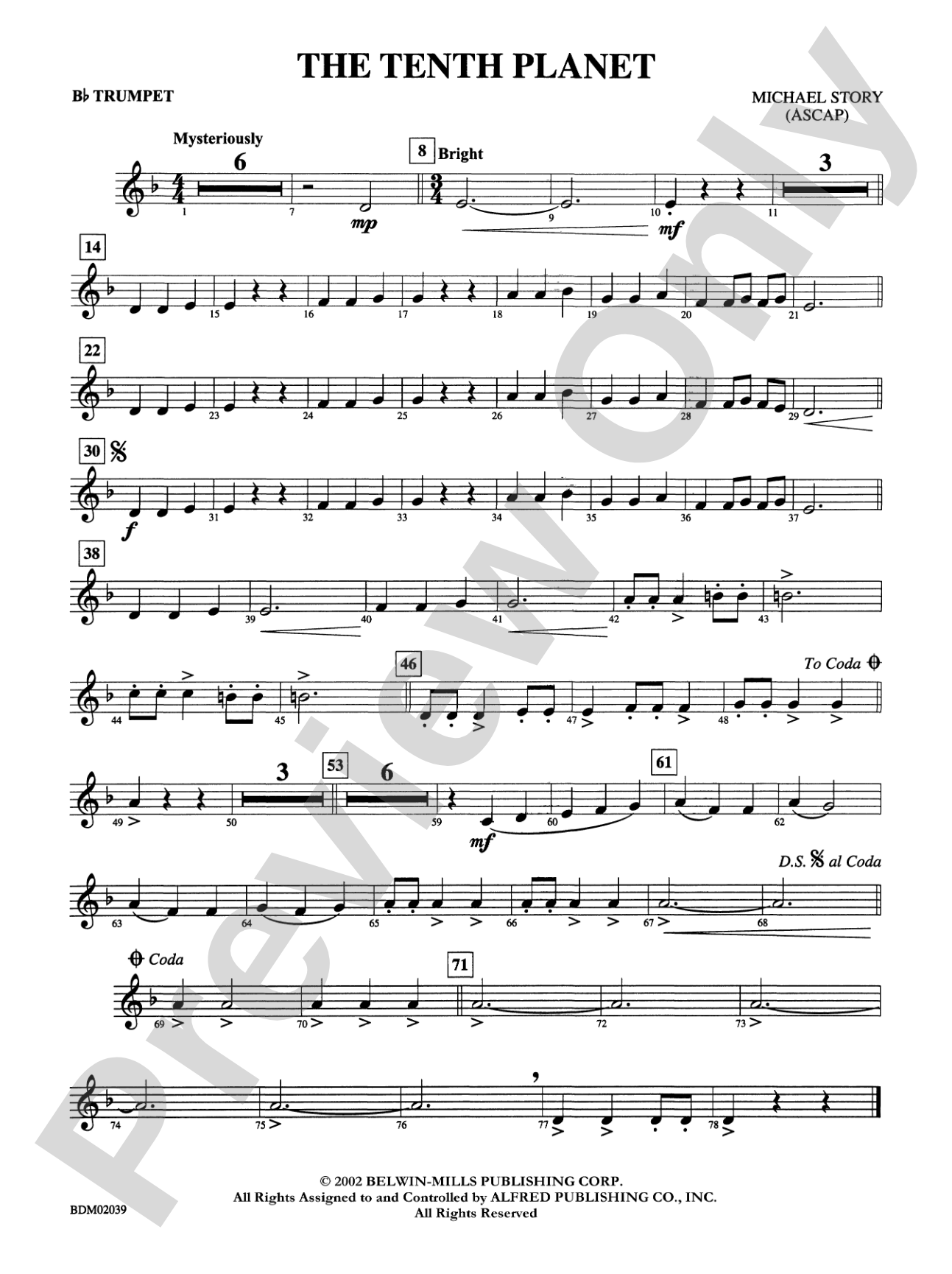 The Tenth Planet: 1st B-flat Trumpet