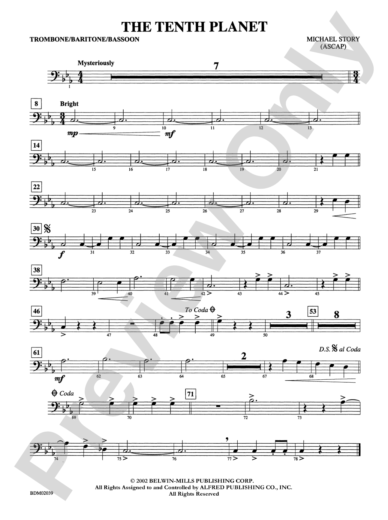 The Tenth Planet: 1st Trombone