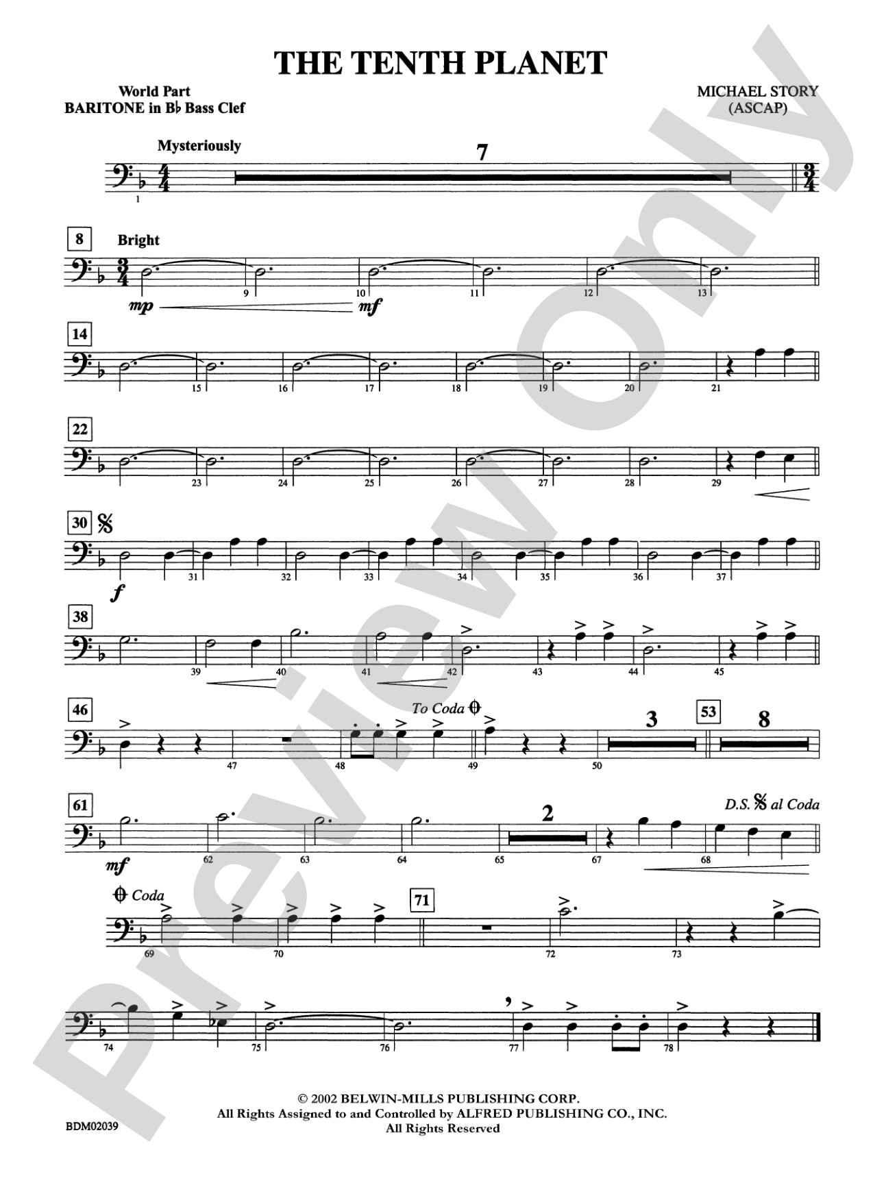 The Tenth Planet: (wp) B-flat Baritone B.C.