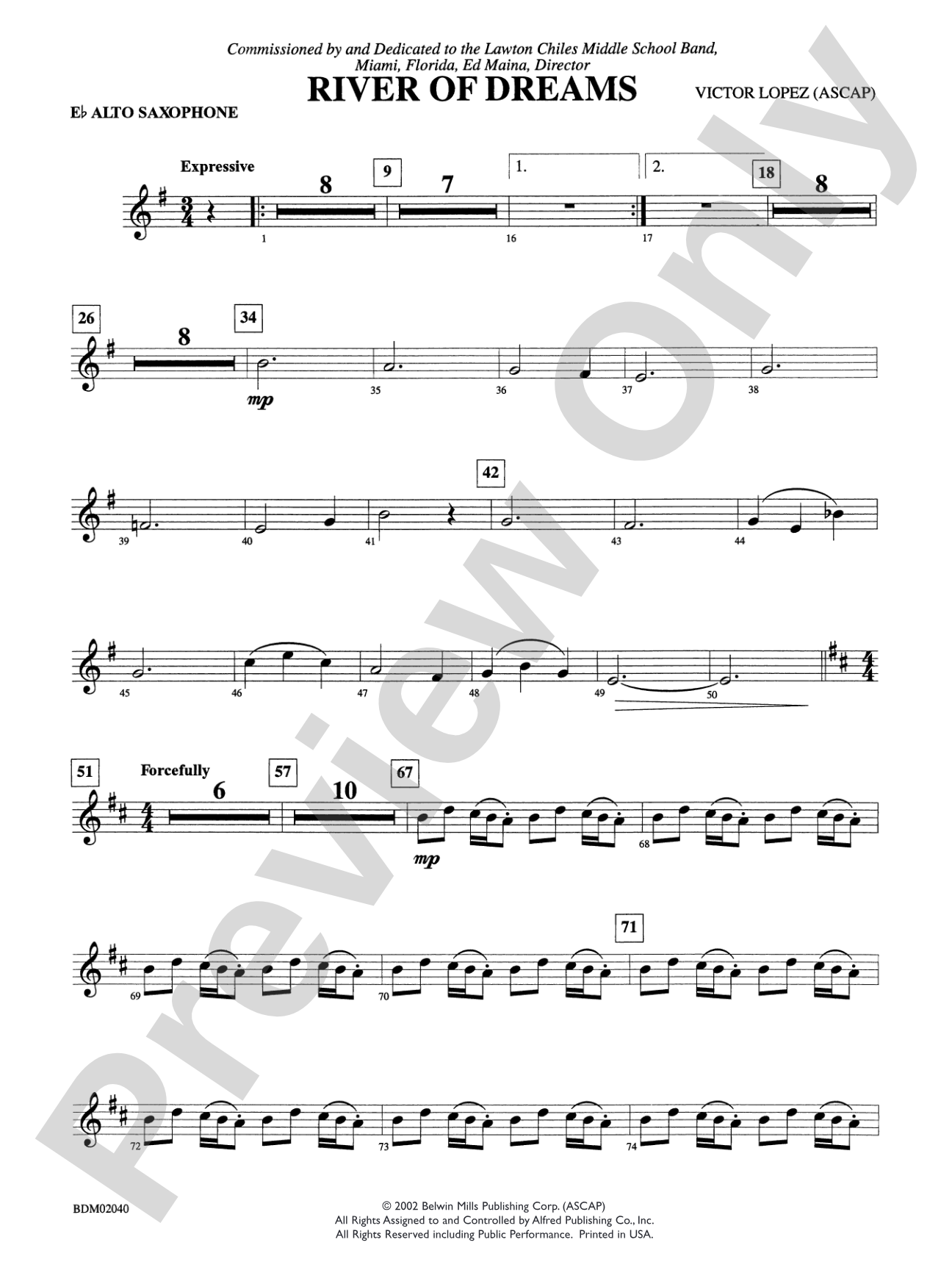 River of Dreams: E-flat Alto Saxophone