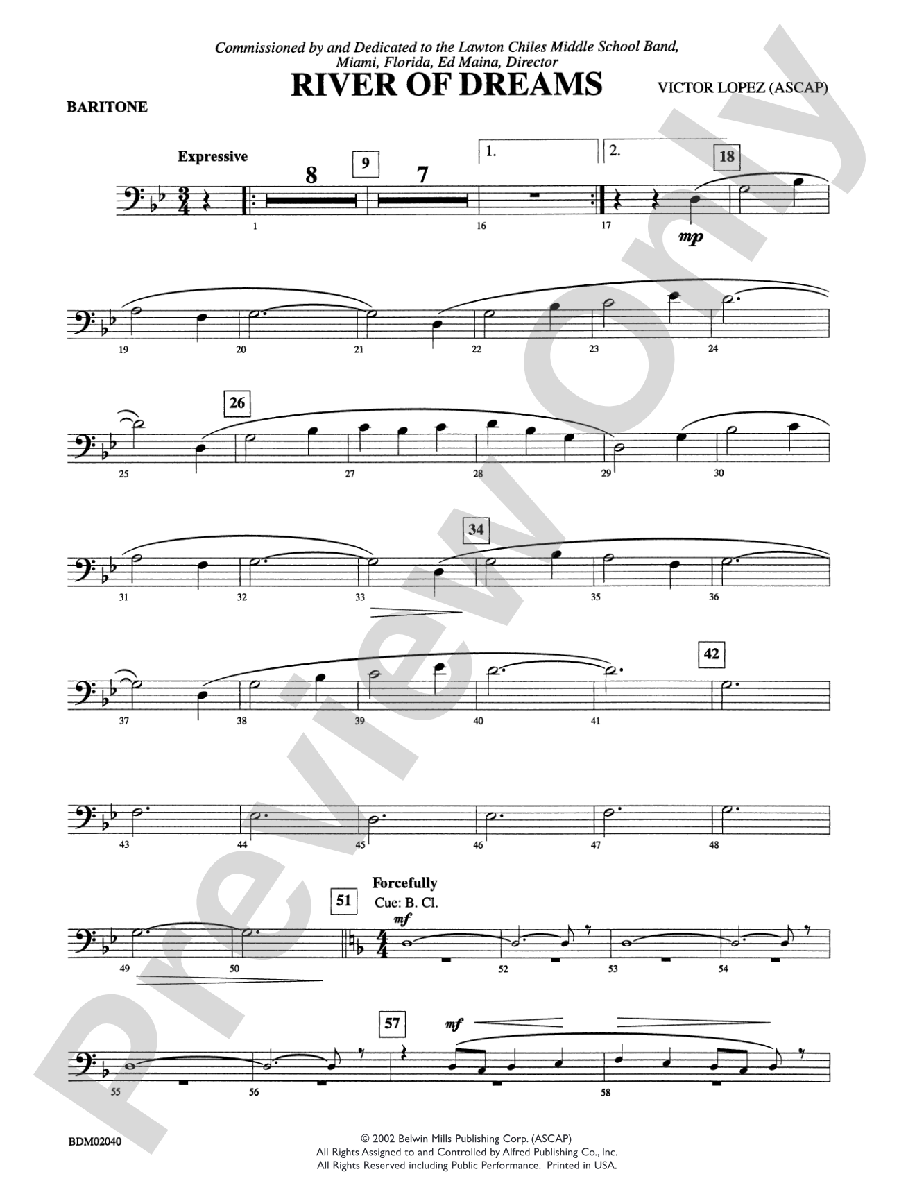 River of Dreams: Baritone B.C.