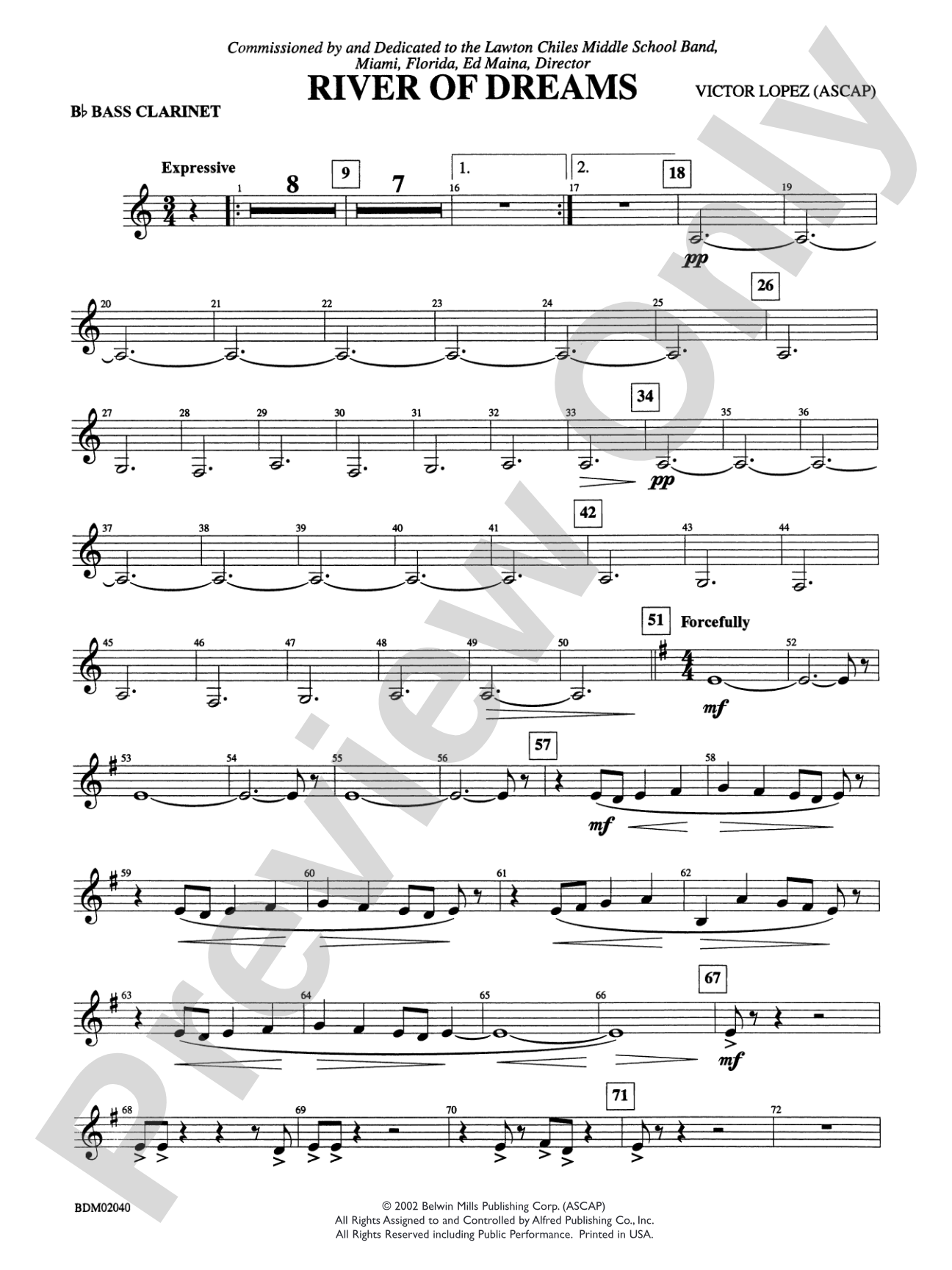 River of Dreams: B-flat Bass Clarinet