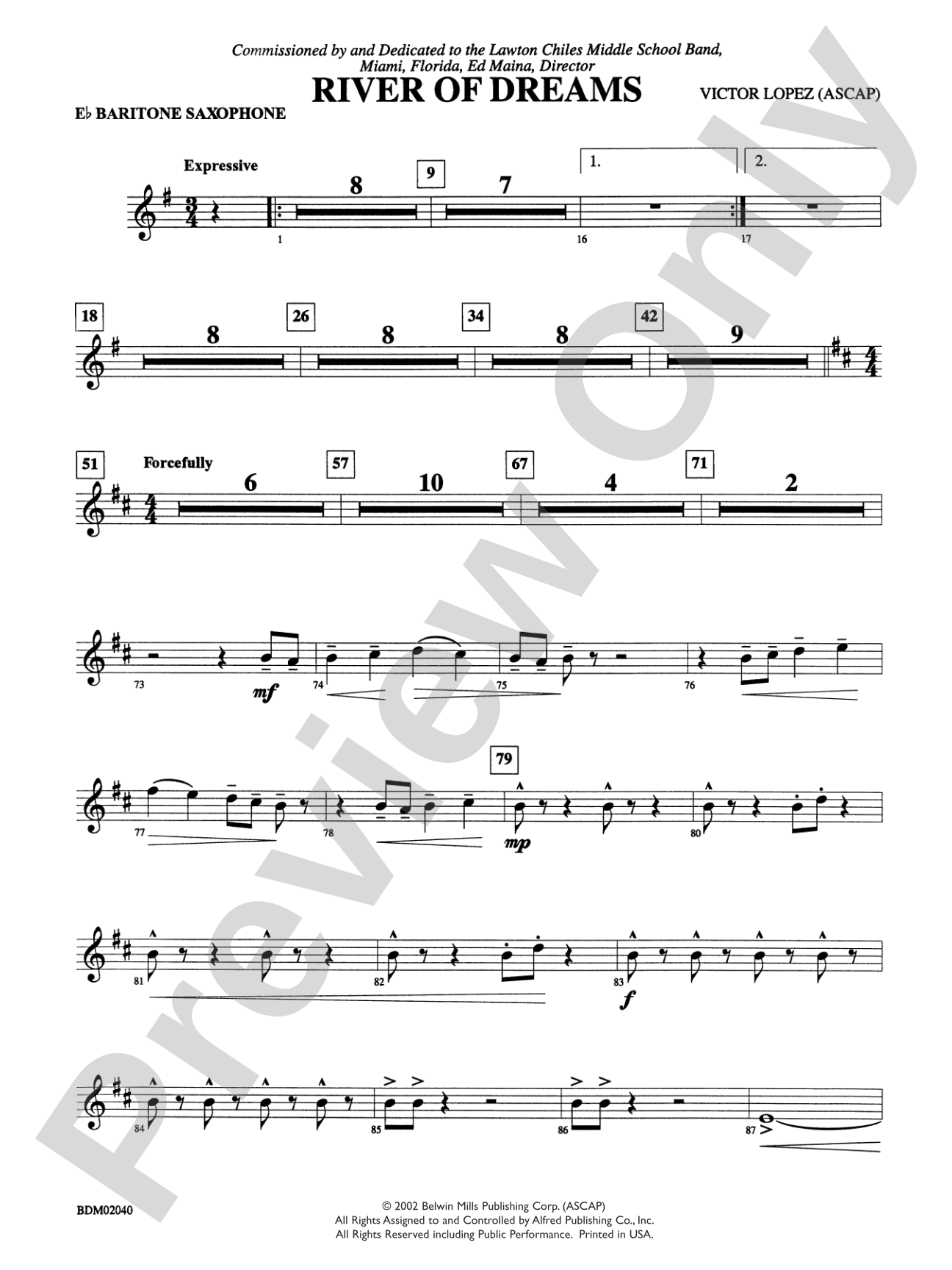 River of Dreams: E-flat Baritone Saxophone