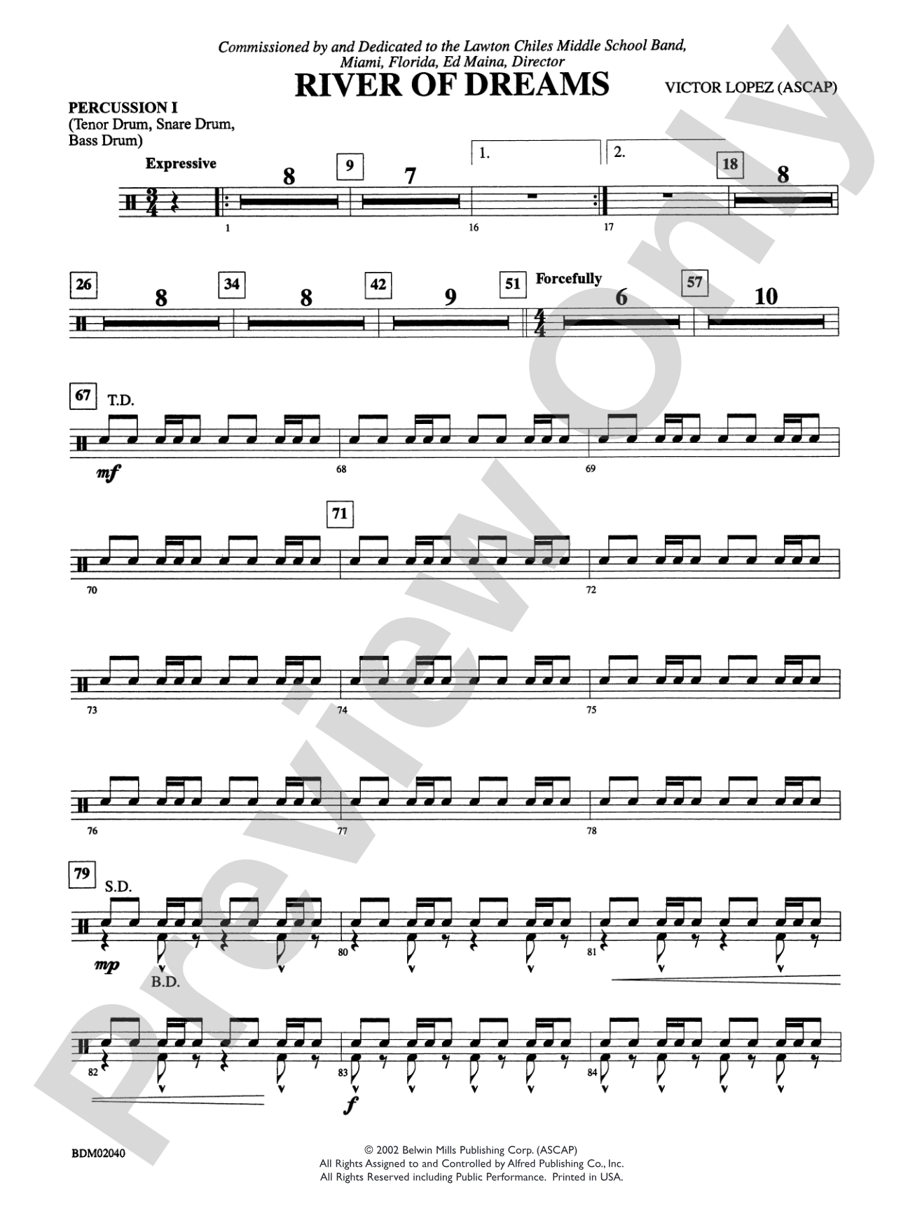 River of Dreams: 1st Percussion