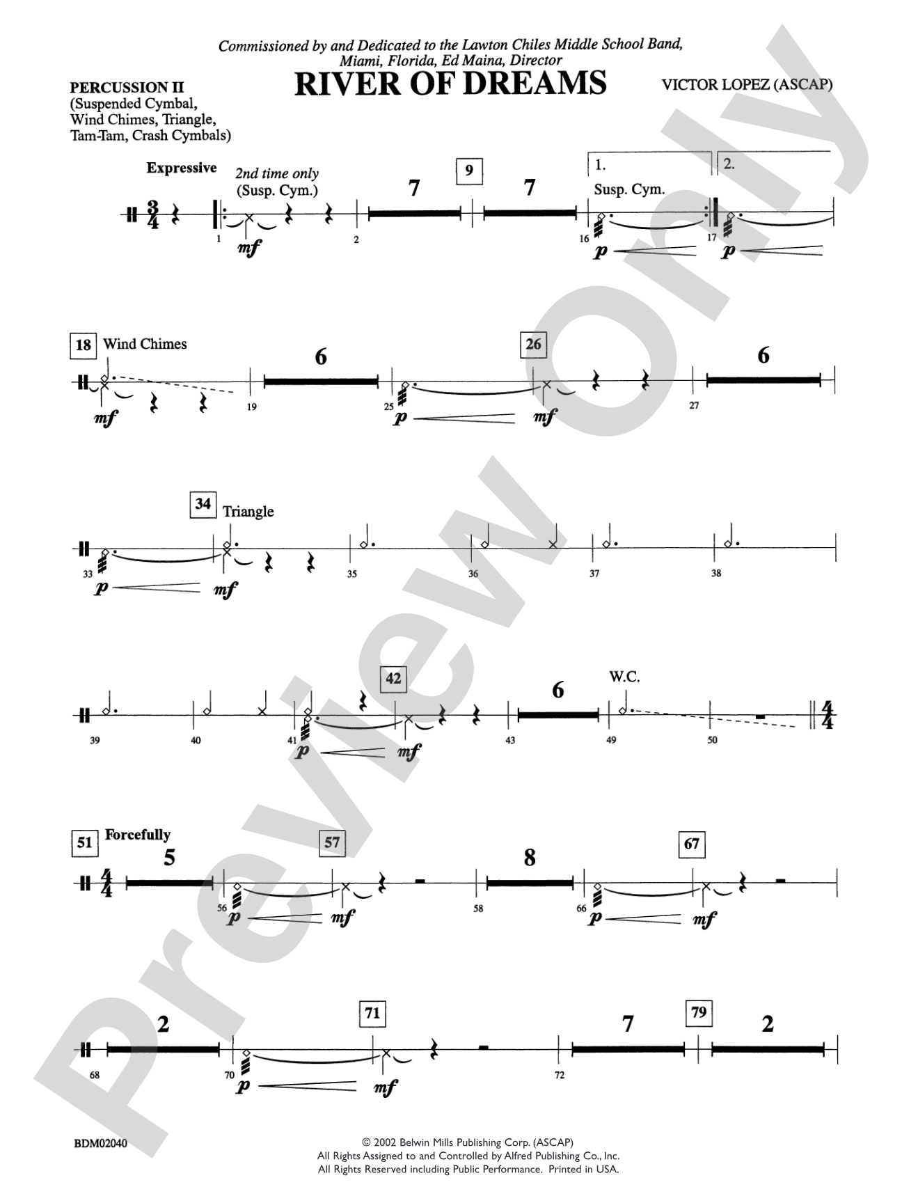 River of Dreams: 2nd Percussion